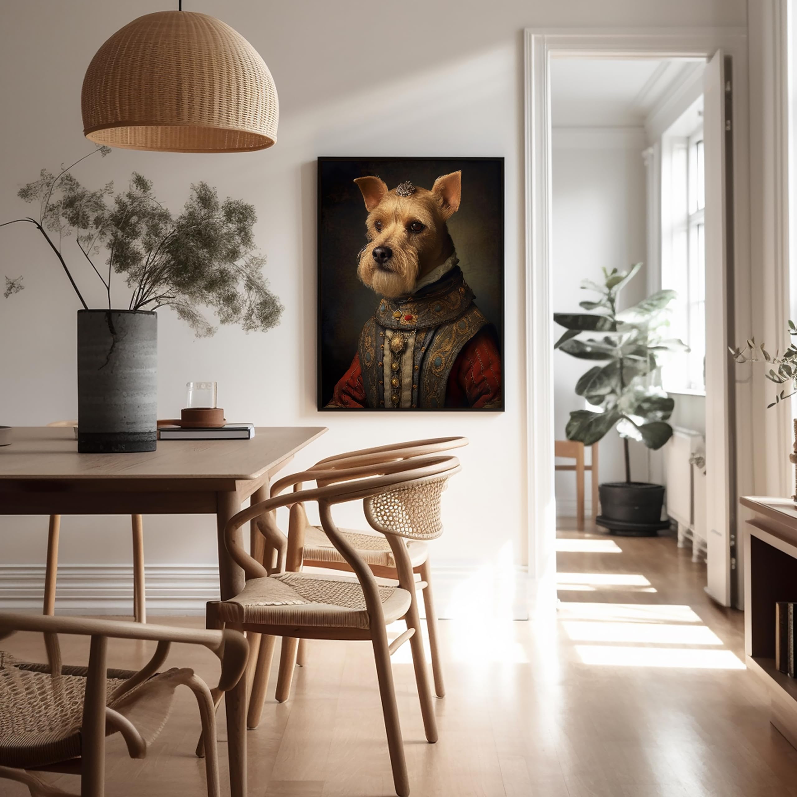 Poster Master Aristocratic Terrier Poster - Dog Print - Renaissance Art - Dog Breed Art - Gift For Men, Women & Animal Lover - F