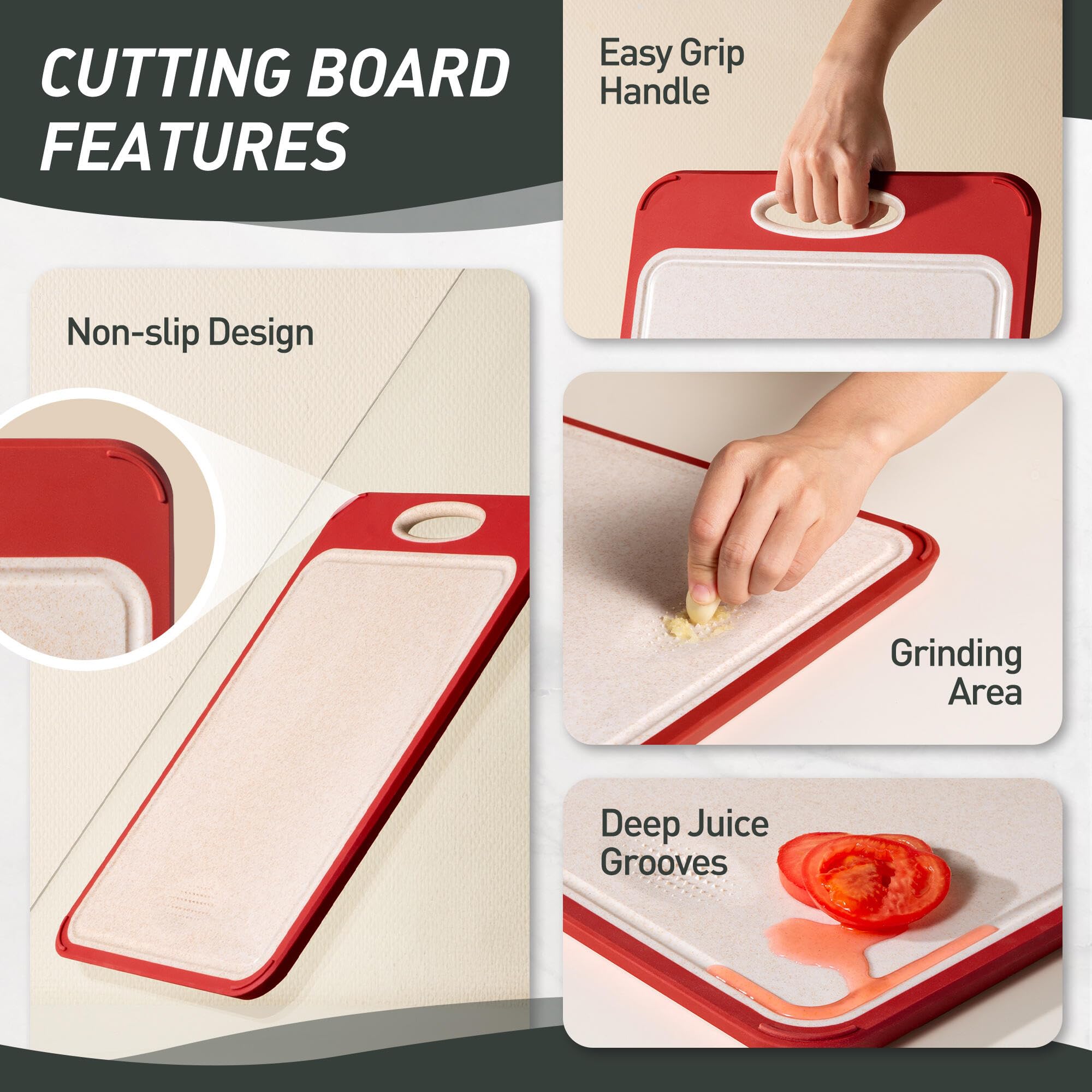 2 in 1 Stainless Steel Cutting Board with Handle Chopping Husband Birthday Christmas Xmas Valentines Father Day Gifts Ideal from
