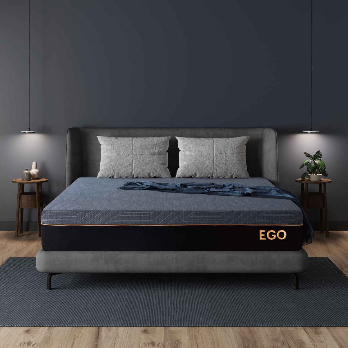 Dyonery Full 14 Inch Memory Foam Mattress In A Box, Cooling Knit Fabric Cover, Copper-Gel Memory Foam, Made In Usa, Certipur-Us