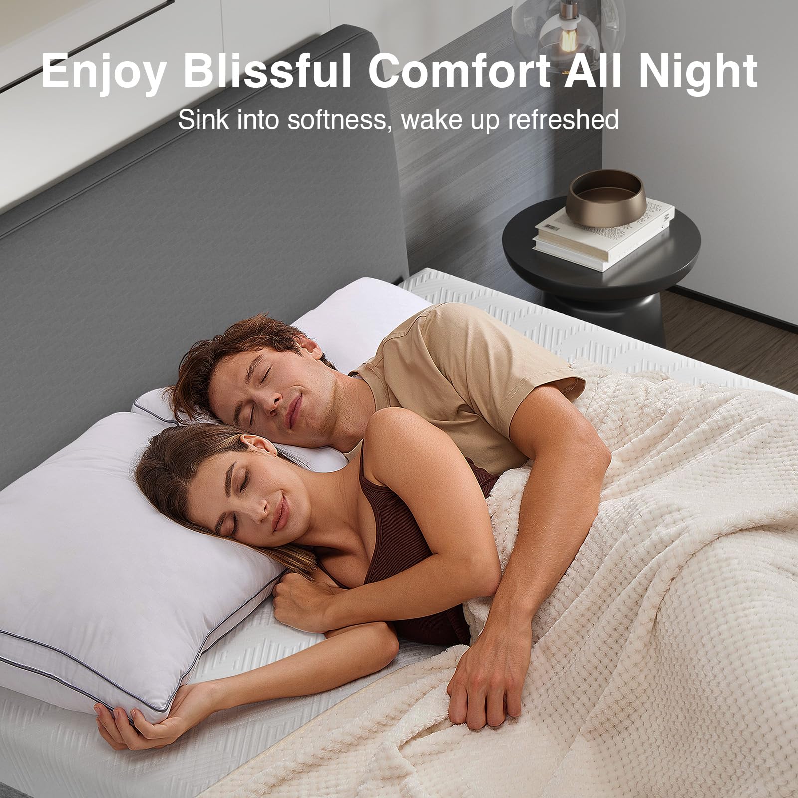 Novilla Mattress Full Size, 14 Inch Gel Memory Foam Mattress Full in a Box for Suppotive, Pressure Relieving & Plush Comfort, Bl