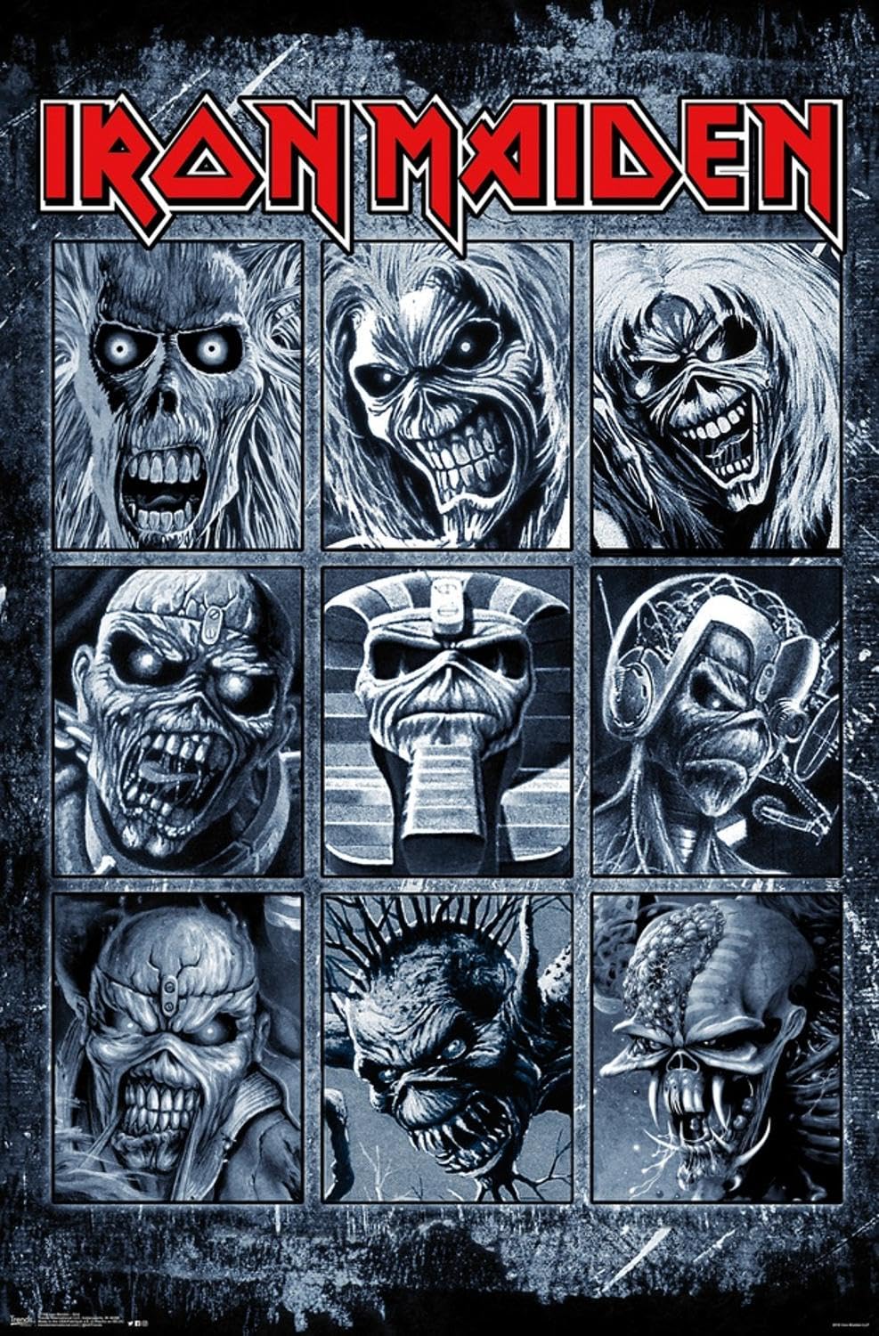 Trends International Iron Maiden - Grid Wall Poster, 19L X 13W, Premium Unframed Version