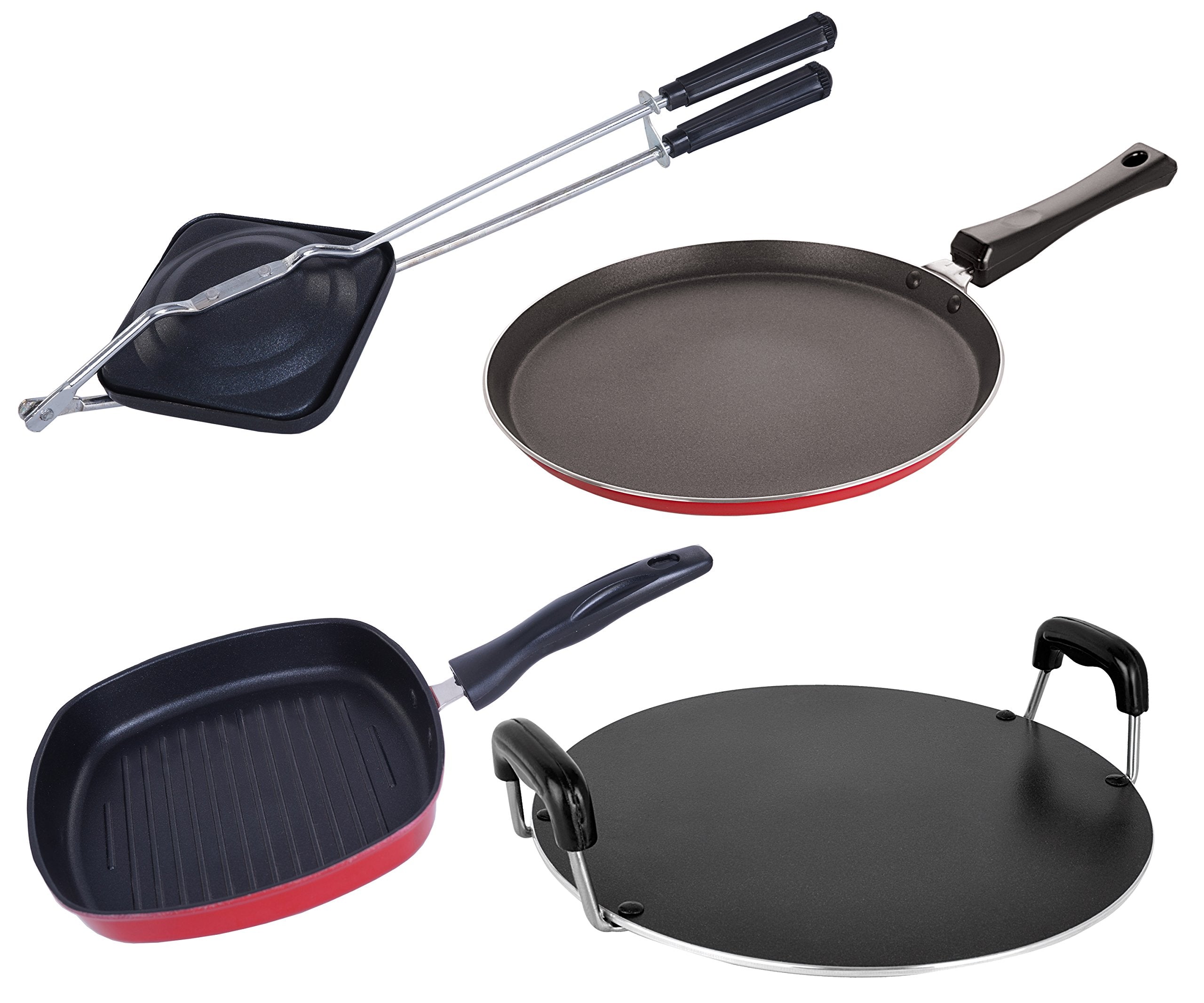 Nirlon 4 Piece NonStick Aluminium Kitchenware Combo Set Offer, Ft10_Gp(24)_Rt_Ht