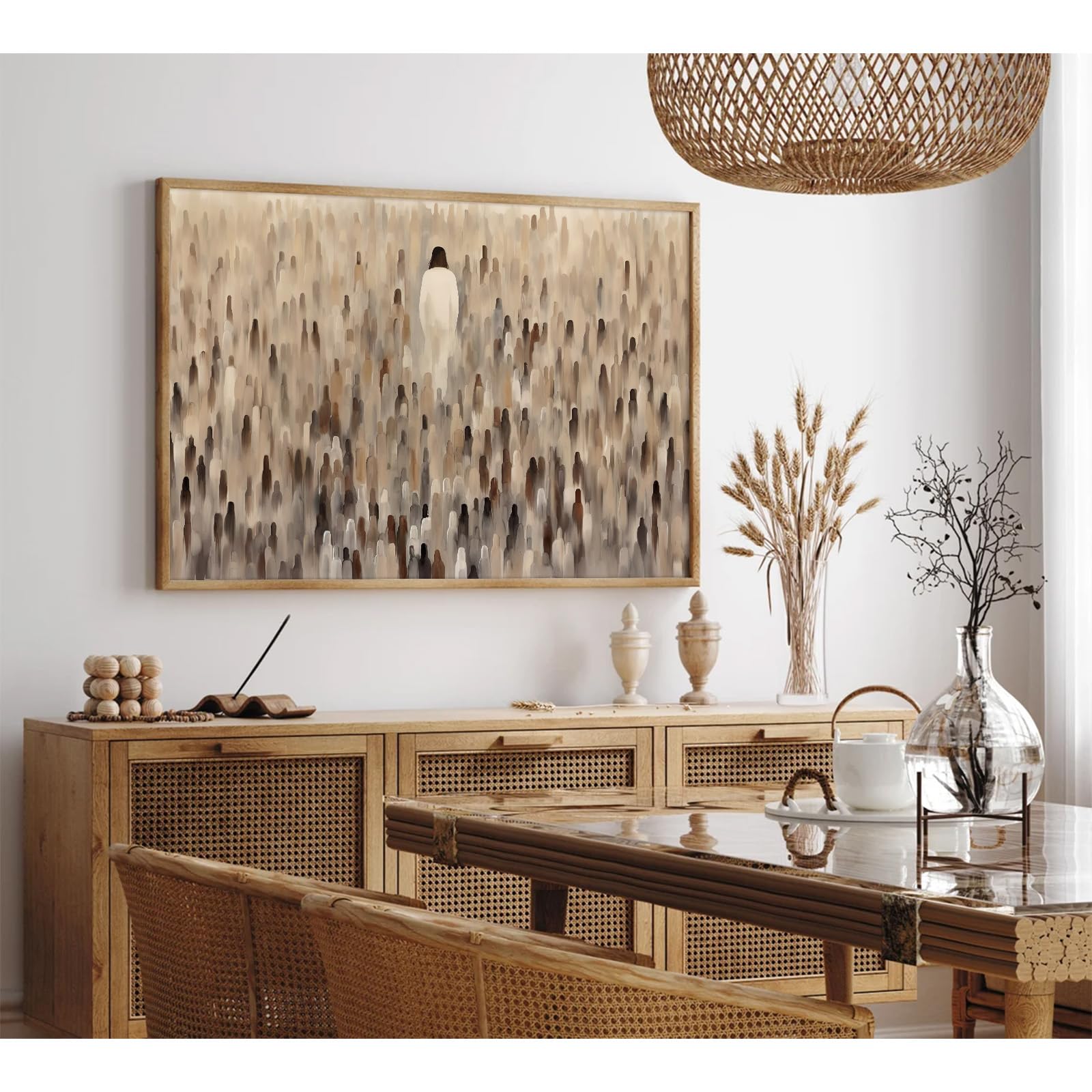 Jesus Feeds The 5000 Poster Set Of One Christian Scripture Wall Decor Pictures Bible Verse Canvas Wall Art Jesus Wall Art Painti