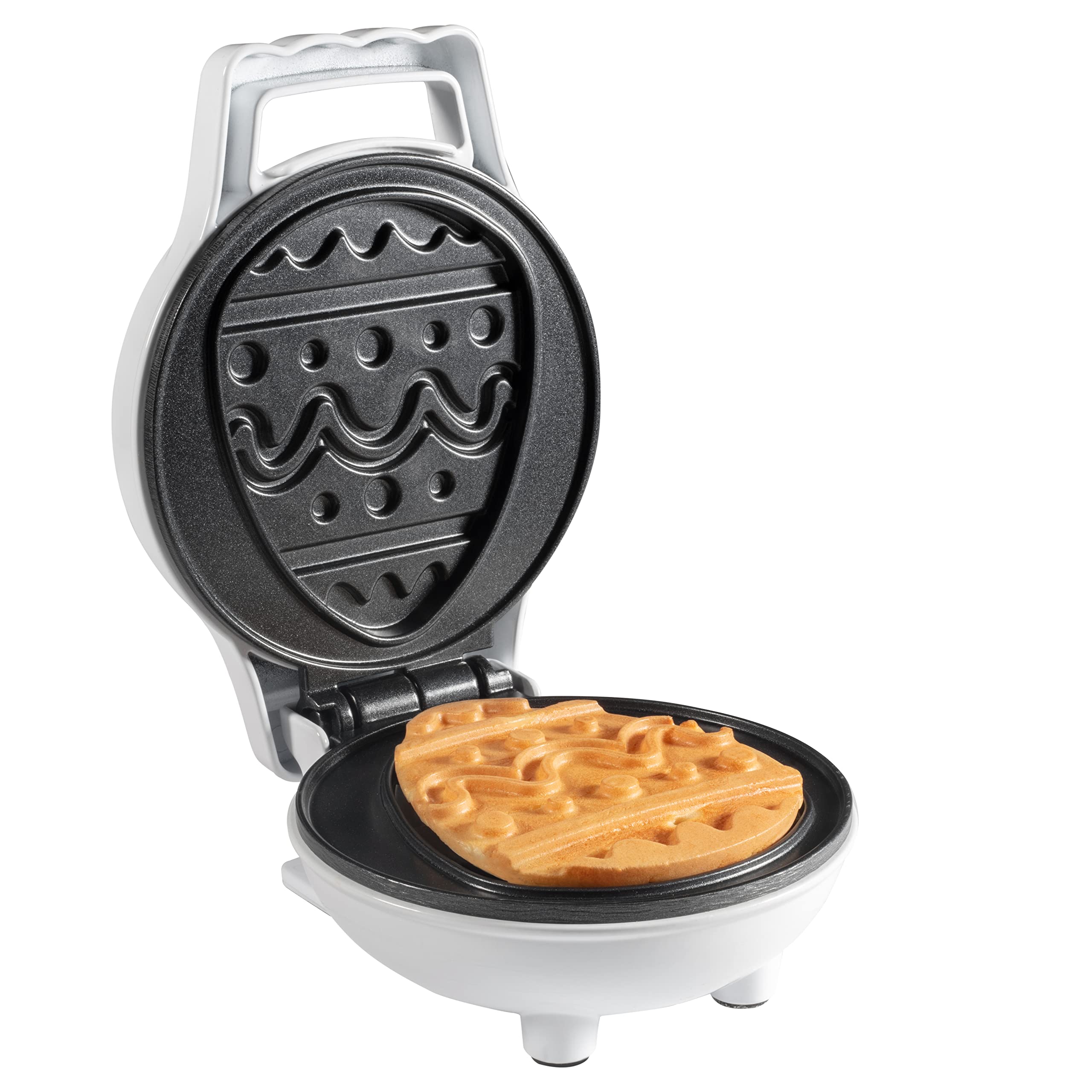 Mini Easter Egg Waffle Maker- Make Holiday Special W Cute Waffler Iron- Ready To Decorate Set Includes 4 Edible Food Markers W R
