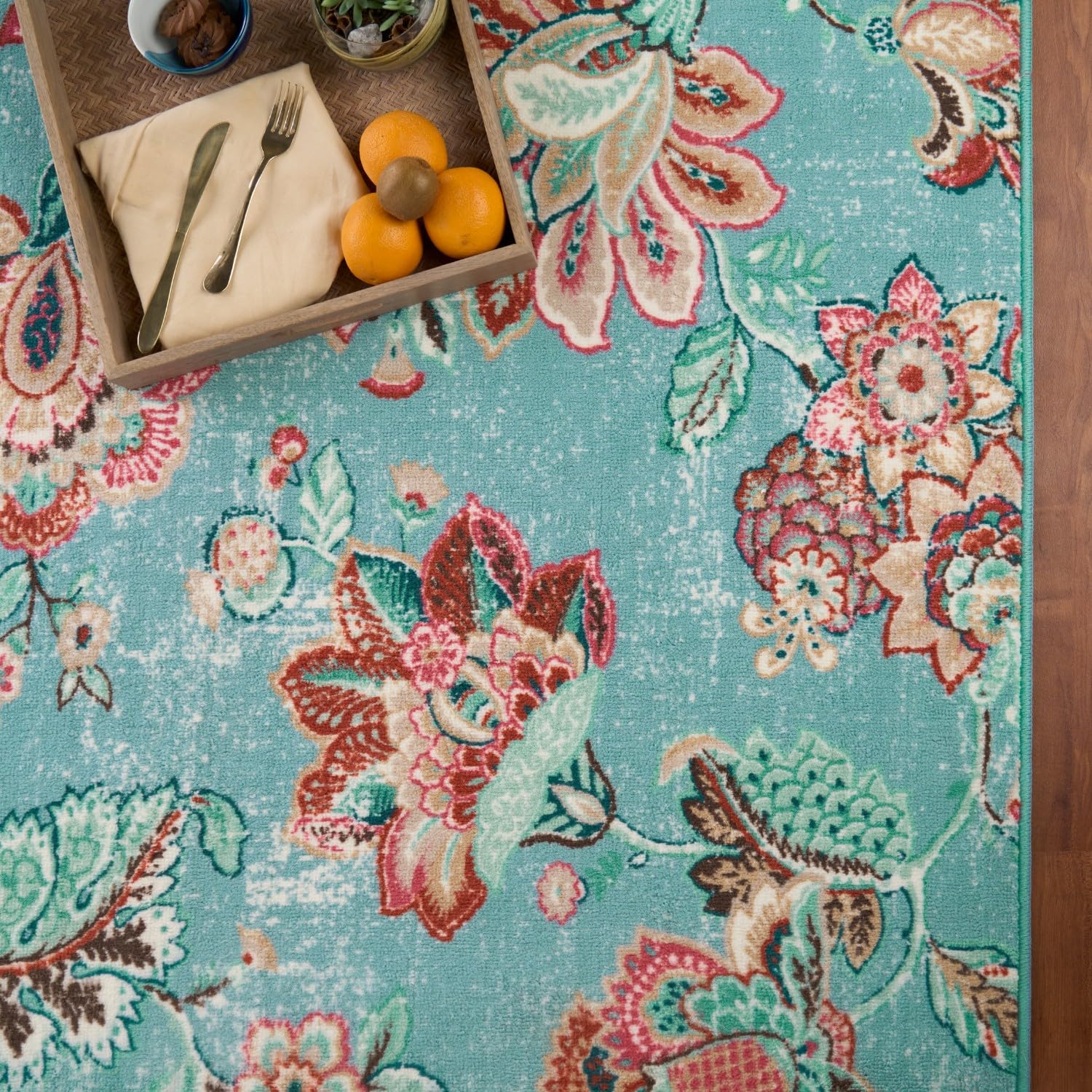 Welspun Wonder-Full Polyster Carpet-Light Blue