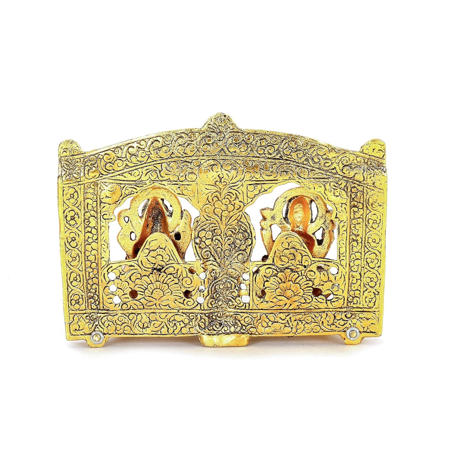 Crown Warriors Metal Laxmi Ganesh Idol Bhagwan Ganpati Murti Metal Statue Sitting Laxmi Ji For Home Office Decor Pooja Good Luck