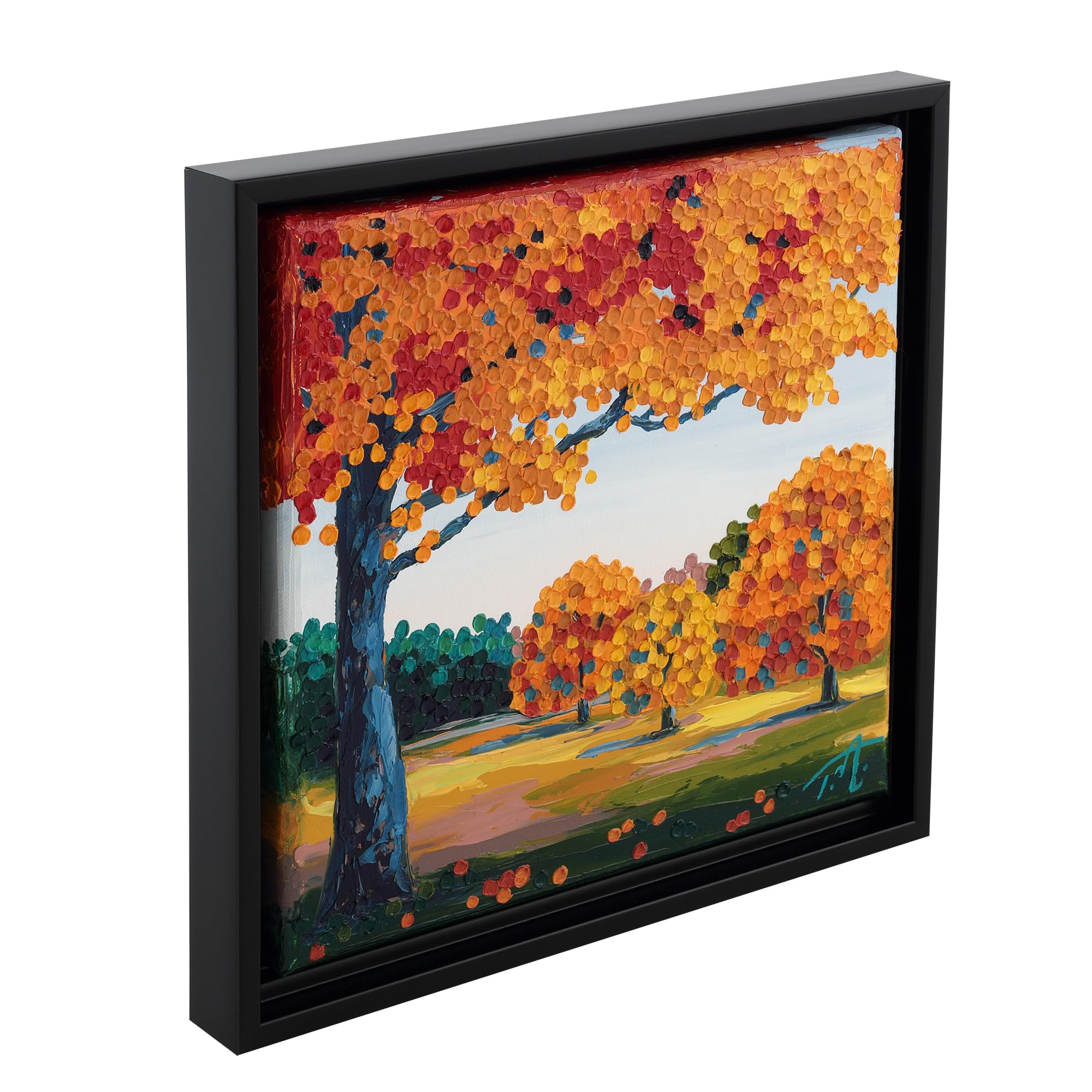 Jerry's Artarama 3/4 Core Floater 3 Pack Frames for Canvas Artwork Display [8x10 - Black]- Perfect for Home Wall Decor  Bedroom Wall Art  Living Room Decor - Wall Art Frame with Floating Effect