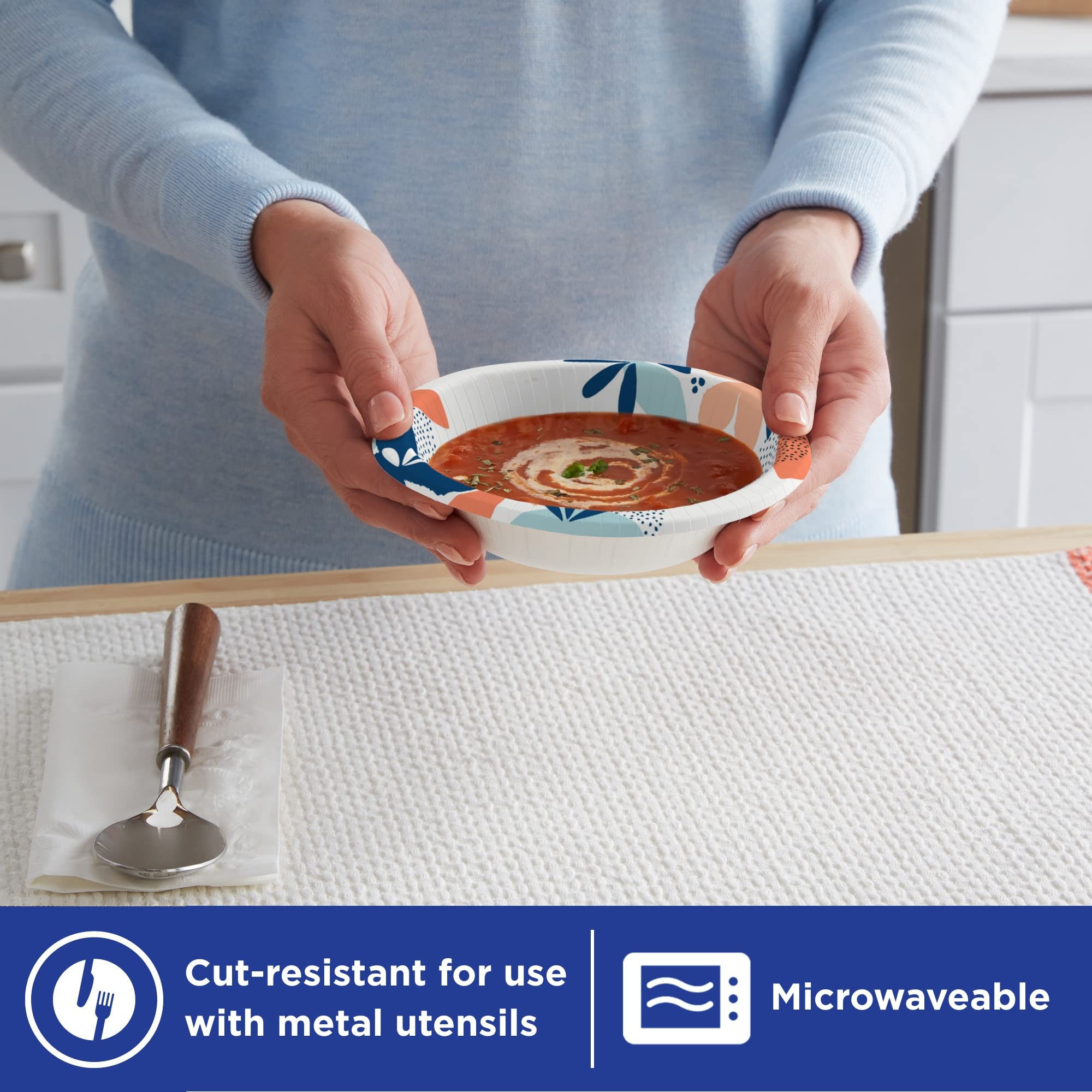 Dixie Small Paper Bowls, 10 Oz, 36 Count (Pack Of 8), Microwave-Safe, Soak-Proof, Disposable Bowls Great For Snacks, Dessert, An