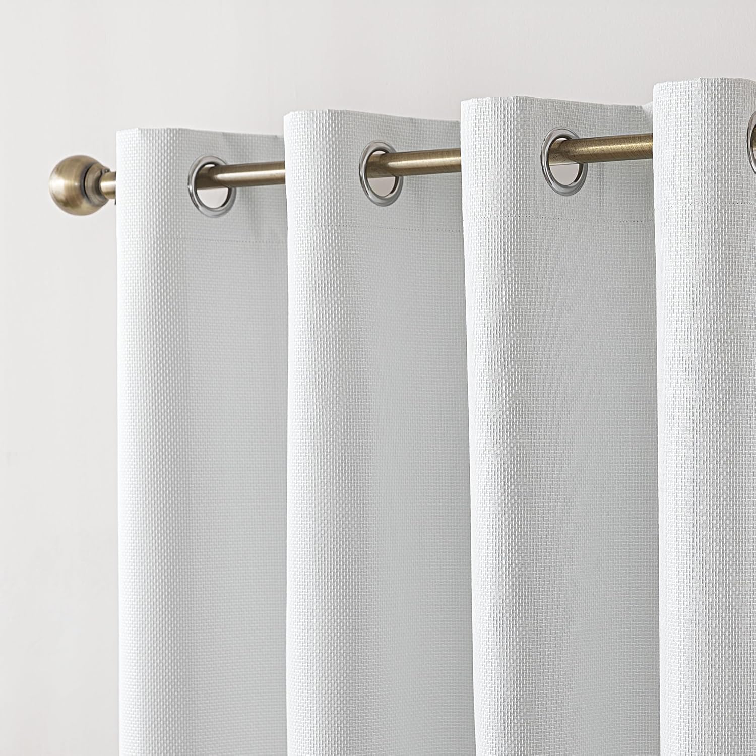 Printed Modern Farmhouse Blackout Curtains for living Room - White