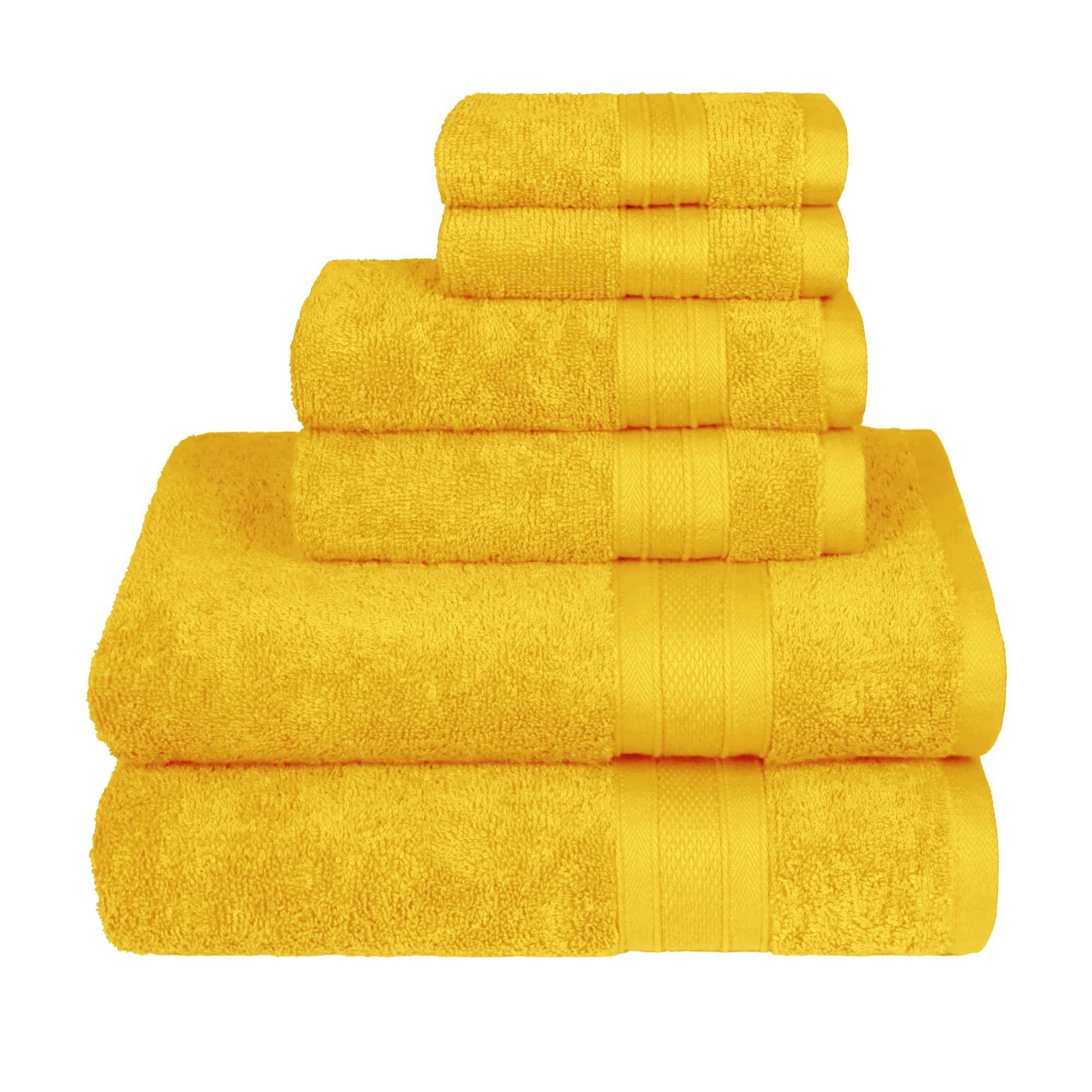 Trident Soft Comfort Air Rich Towels For Bath, 100% Cotton Towel, Super Soft, Highly Absorbent, 6 Pieces Towel Set, 500 Gsm - Mu