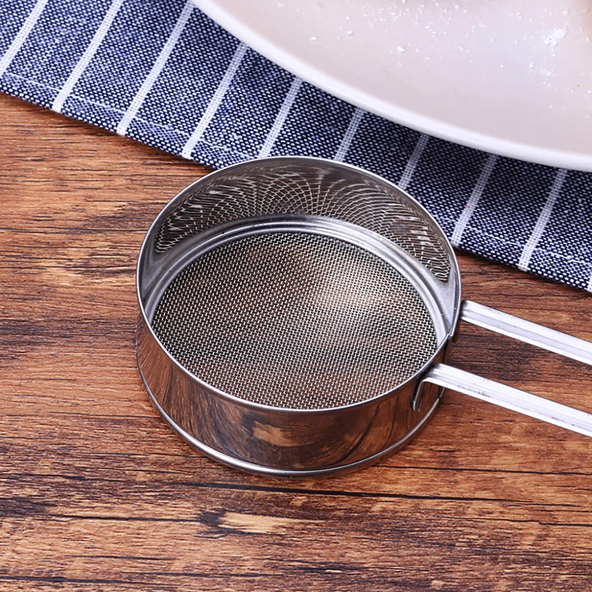 Dadamong 2-Pack Mini Flour Sifter For Baking, Flour Or Powdered Sugar Shaker Duster With Handle, Stainless Steel Baking Tools Du