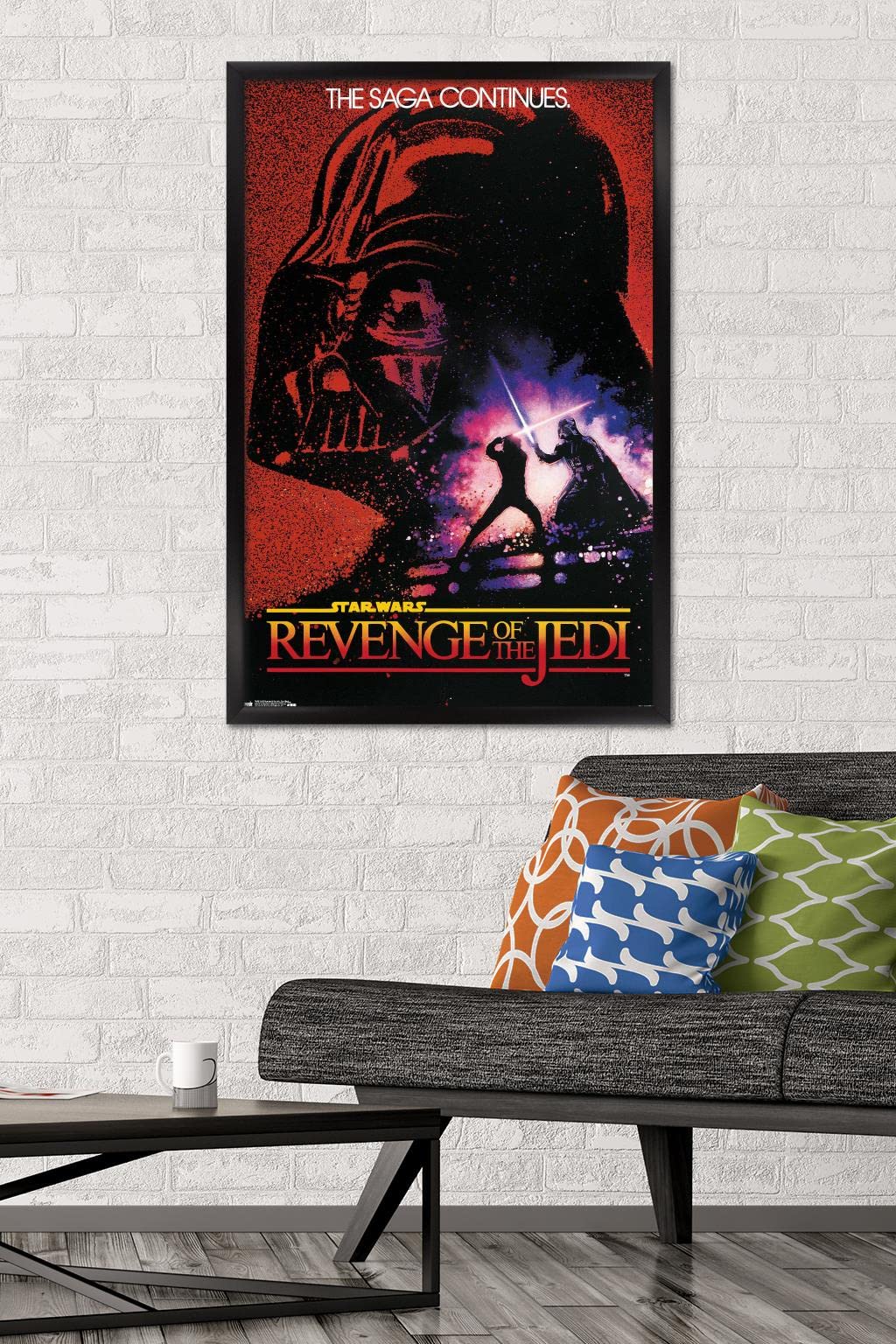 Trends International 24X36 Star Wars: Revenge Of The Jedi - One Sheet Wall Poster, 24'' X 36'', Black Framed Version