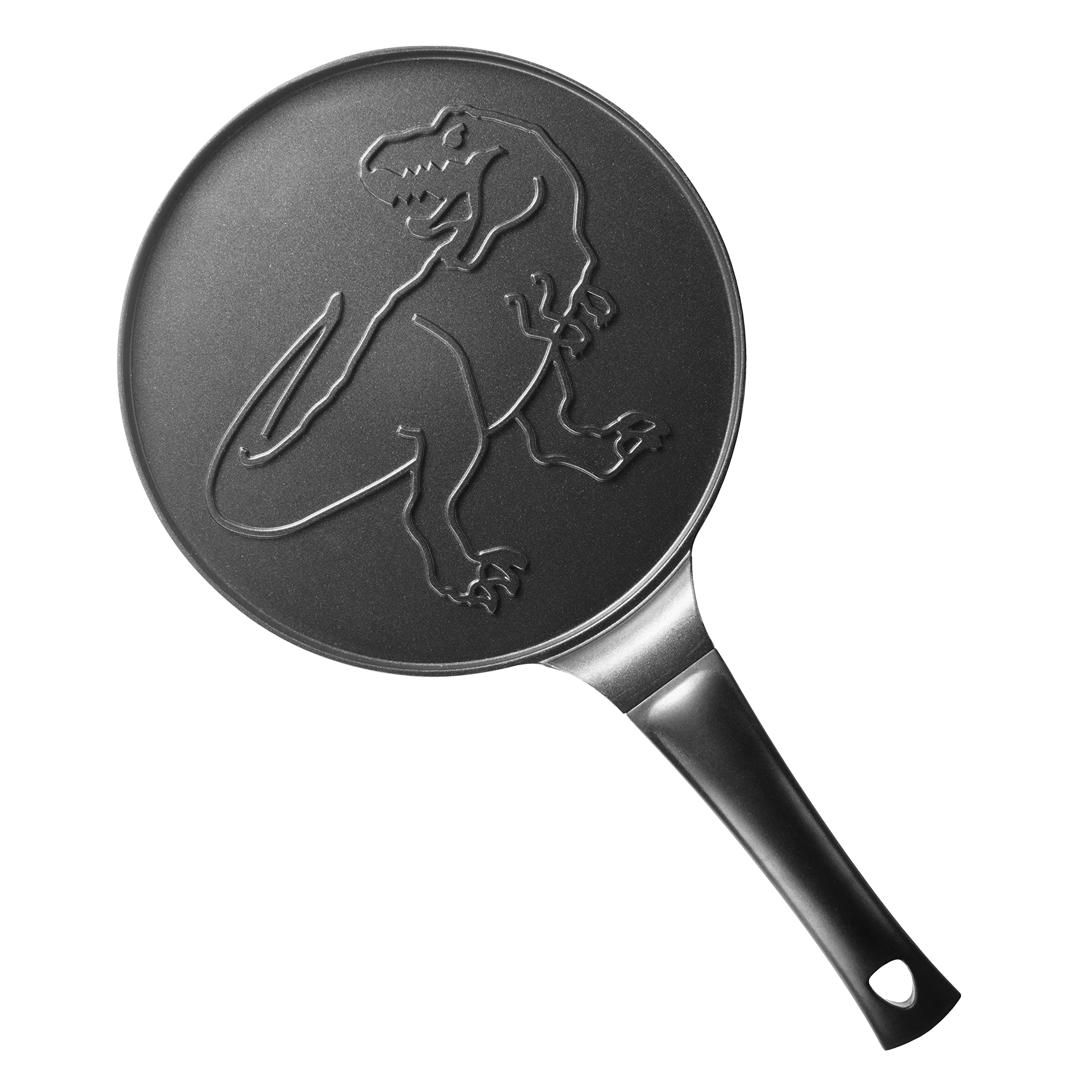 Jumbo Dinosaur Pancake Pan - Make Giant 10'' Jurassic Pancakes for Magical Kid's Dino Breakfast - Includes 6 Edible Markers For Added Family Fun - Non Stick Griddle  Cool Holiday Gift