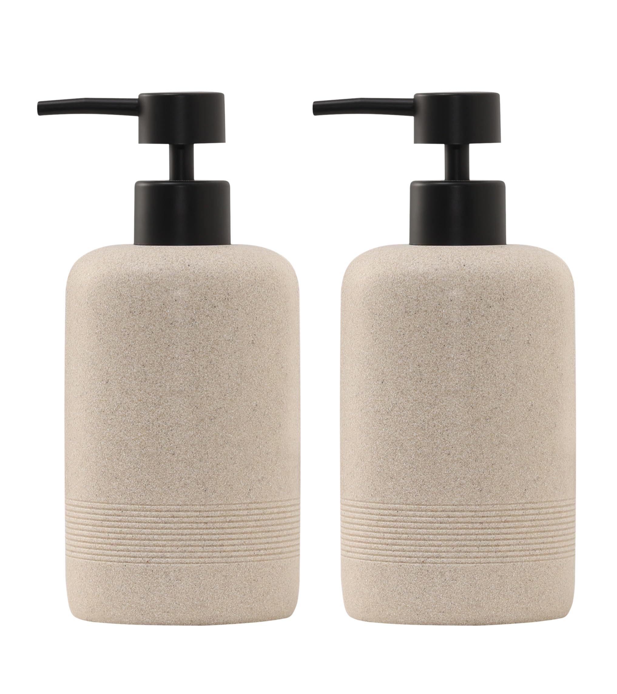 Haocoott Soap Dispensers 400Ml 13Oz, 2 Pcs Hand Dish Lotion Shampoo Soap Dispenser Jar, Resin Premium Thick Soap Pump Bottles Fo