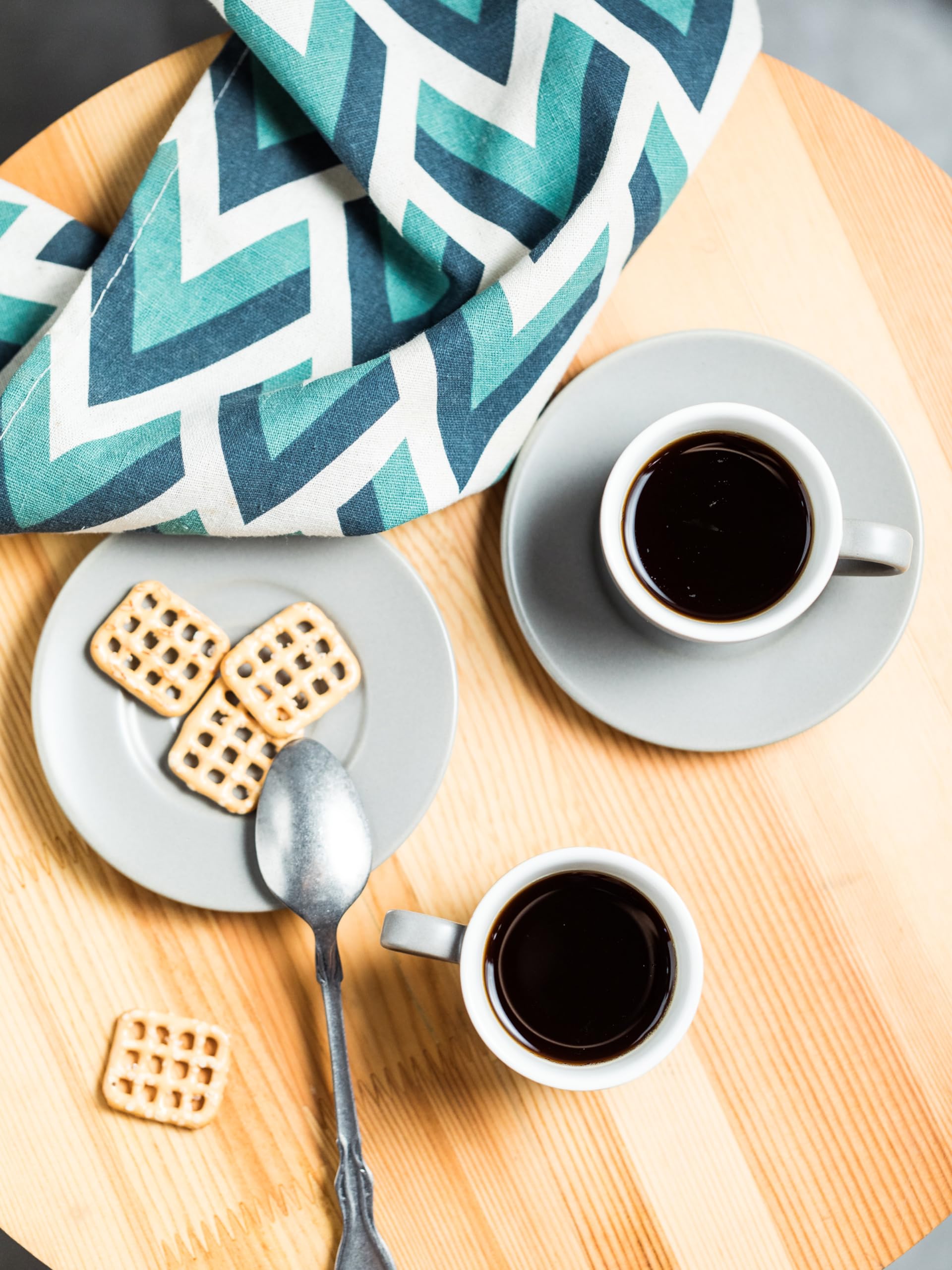 Yhosseun Porcelain Espresso Cups Set And Metal Stand 3 Oz Demitasse Cup For Coffee Shot, Mugs For Latte, Cafe Mocha, Cappuccino,