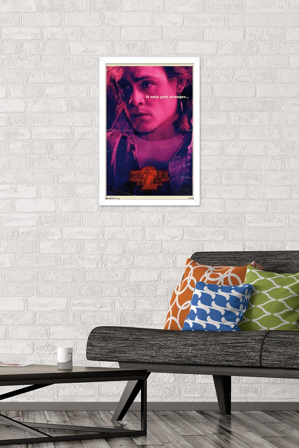 Trends International Netflix Stranger Things: Season 2 - Billy Wall Poster, 14.725'' X 22.375'', White Framed Version