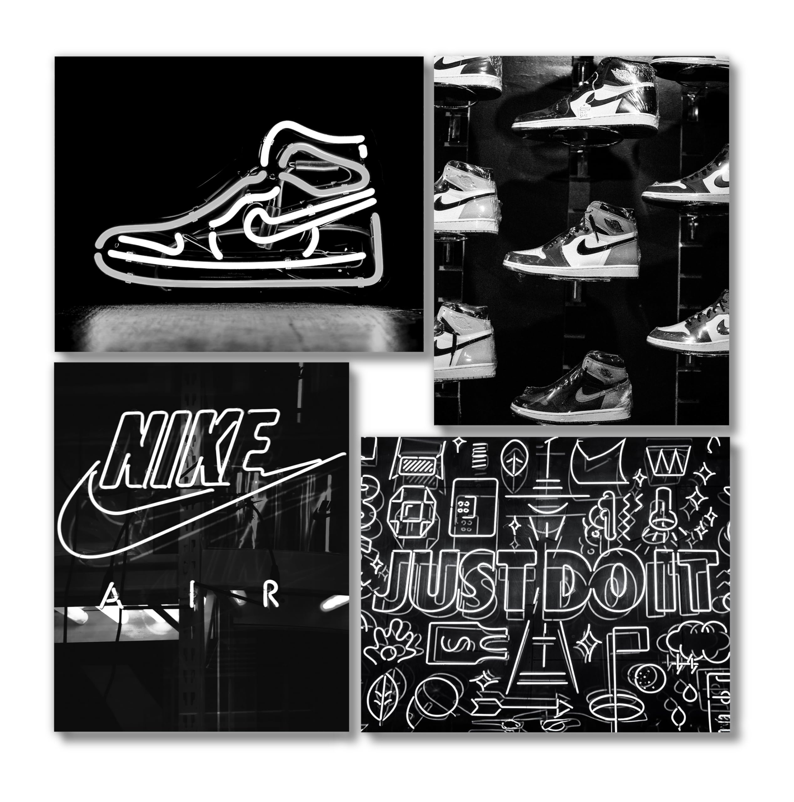 Generic Sneaker Posters (Unframed 8 X 10 Set Of 4) Hypebeast Wall Art Shoe Decor Sneakerhead Room Decor Air Aj Teen Boy Room Gir