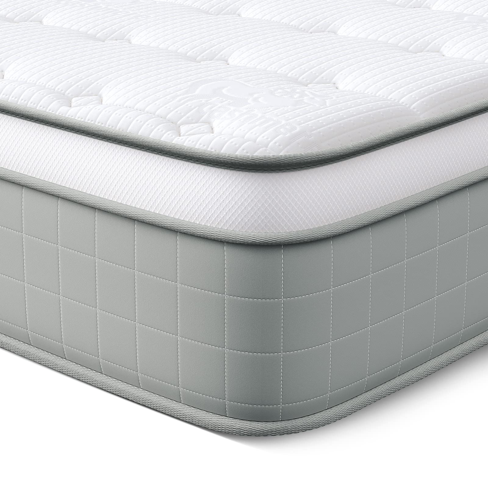 Vesgantti Full Size Mattress, 10 Inch Innerspring Hybrid Full Mattress In A Box, Pressure Relief Pocket Spring Double Bed Mattre