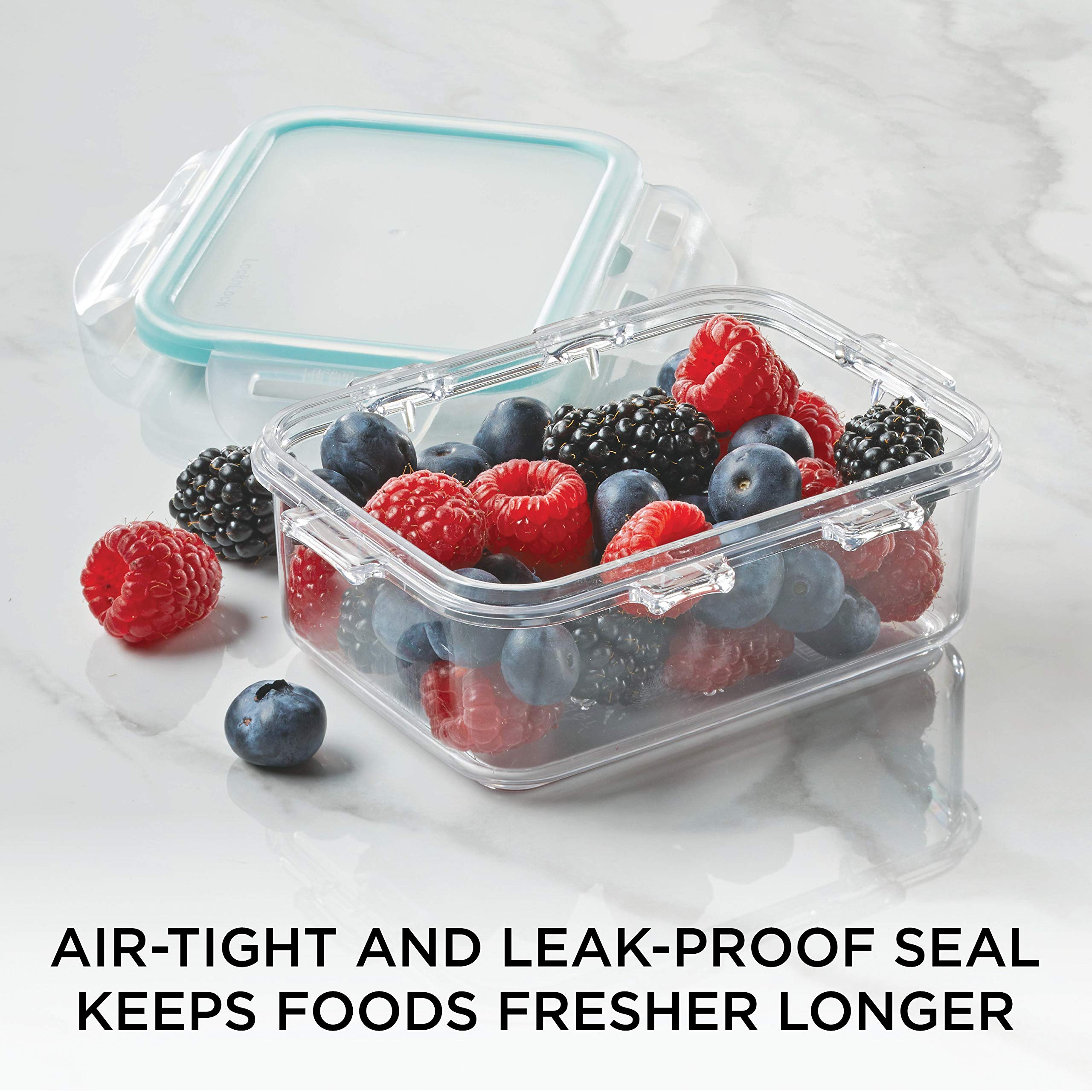 Lock & Lock Purely Better Tritan Container/Rectangle Food Storage Bin, 12 Ounce, Clear