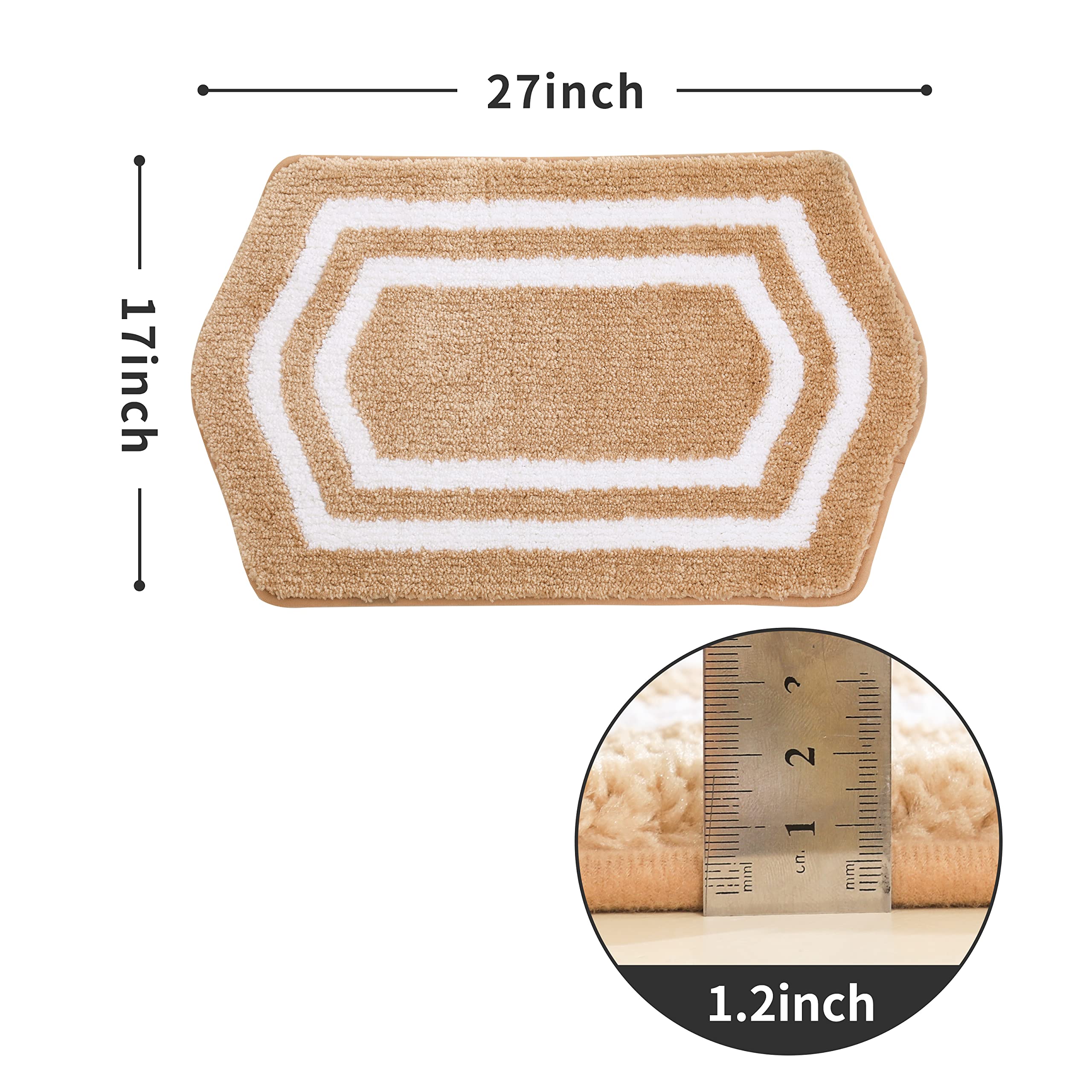 Cosy Homeer Extra Thick Bath Rugs - Anti-Slip Bath Linen Sets Mats Soft Plush 100% Strong Polyester Mat Living Room Bathroom Wat