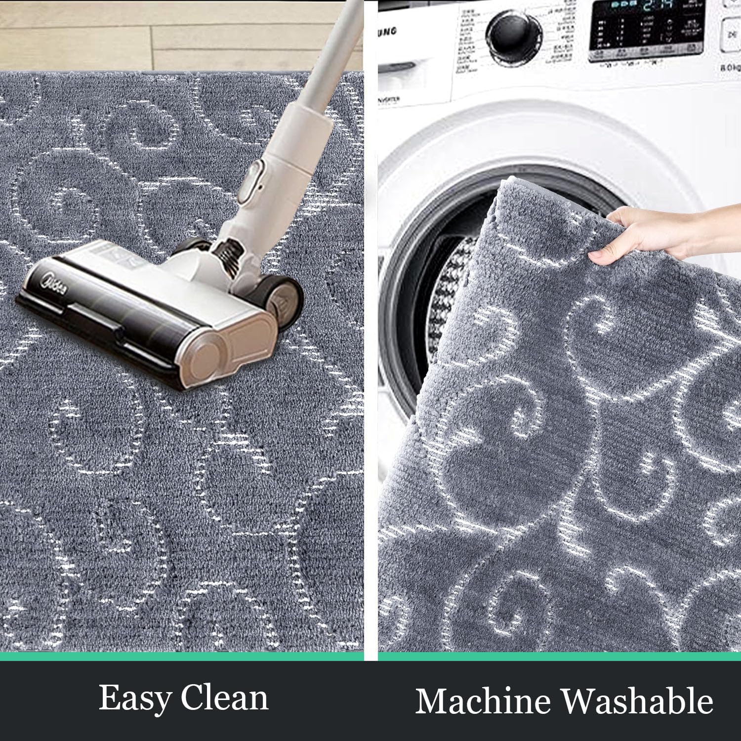 Hebe Bathroom Rugs Runner 70''X24'' Luxury Bath Mat Non Slip Long Bath Rugs For Bathroom Absorbent Microfiber Area Rug Runner Su