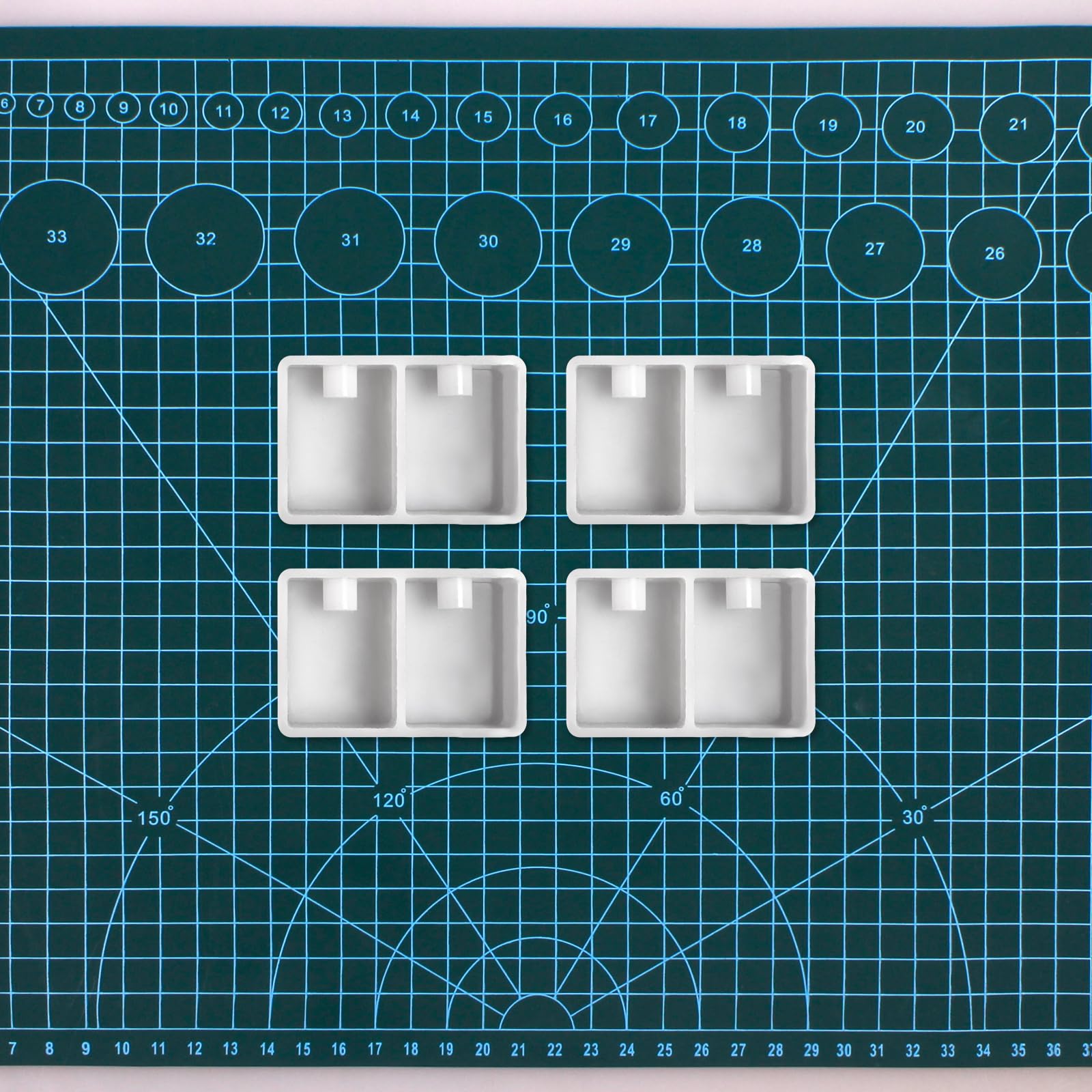 acvcatto 3D Light Bulb Christmas Resin Molds - 4 Pack Silicone Molds for DIY Ornaments, Cake Decoration, White, Model m97