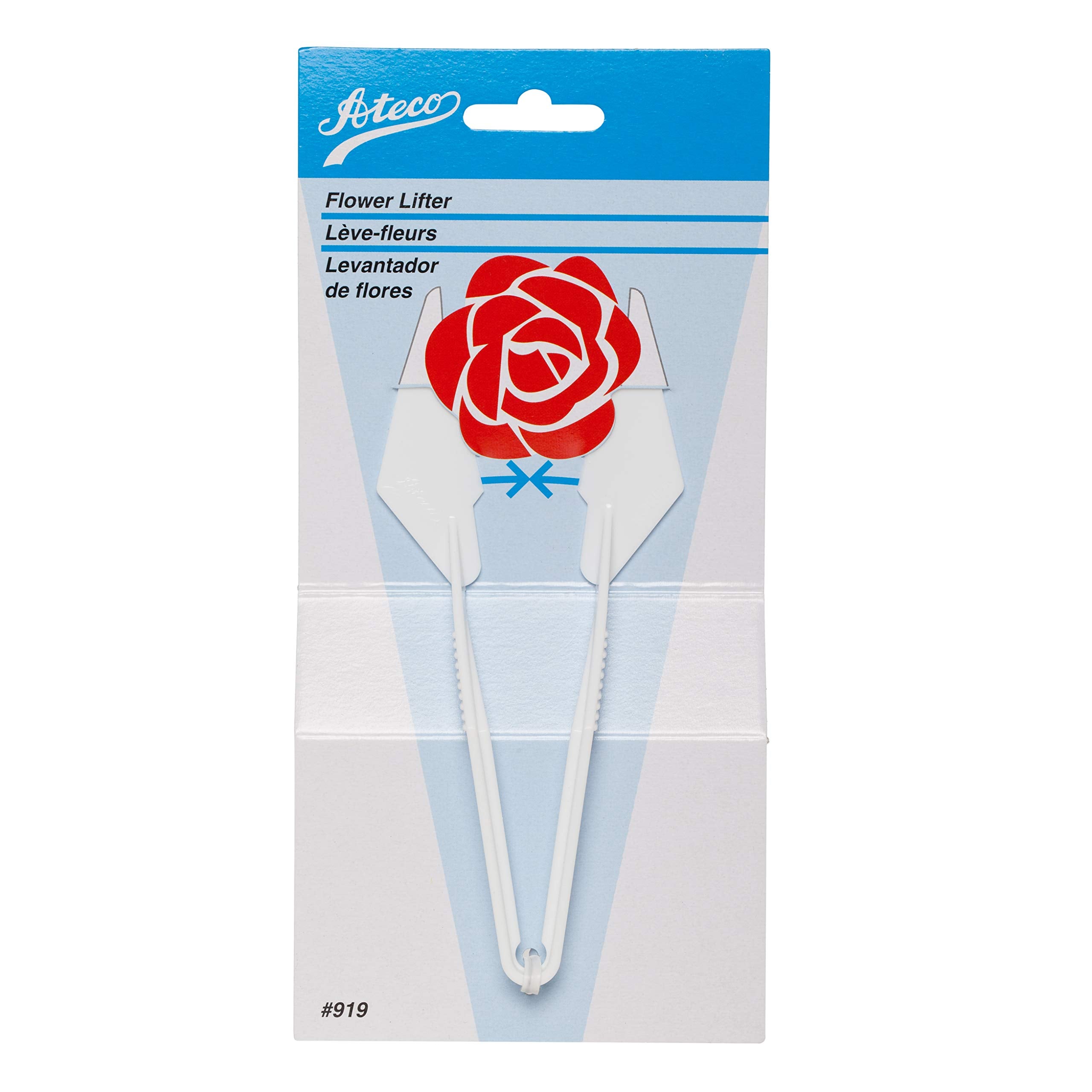 Ateco Pinch Grip Flower Lifter, White, Plastic