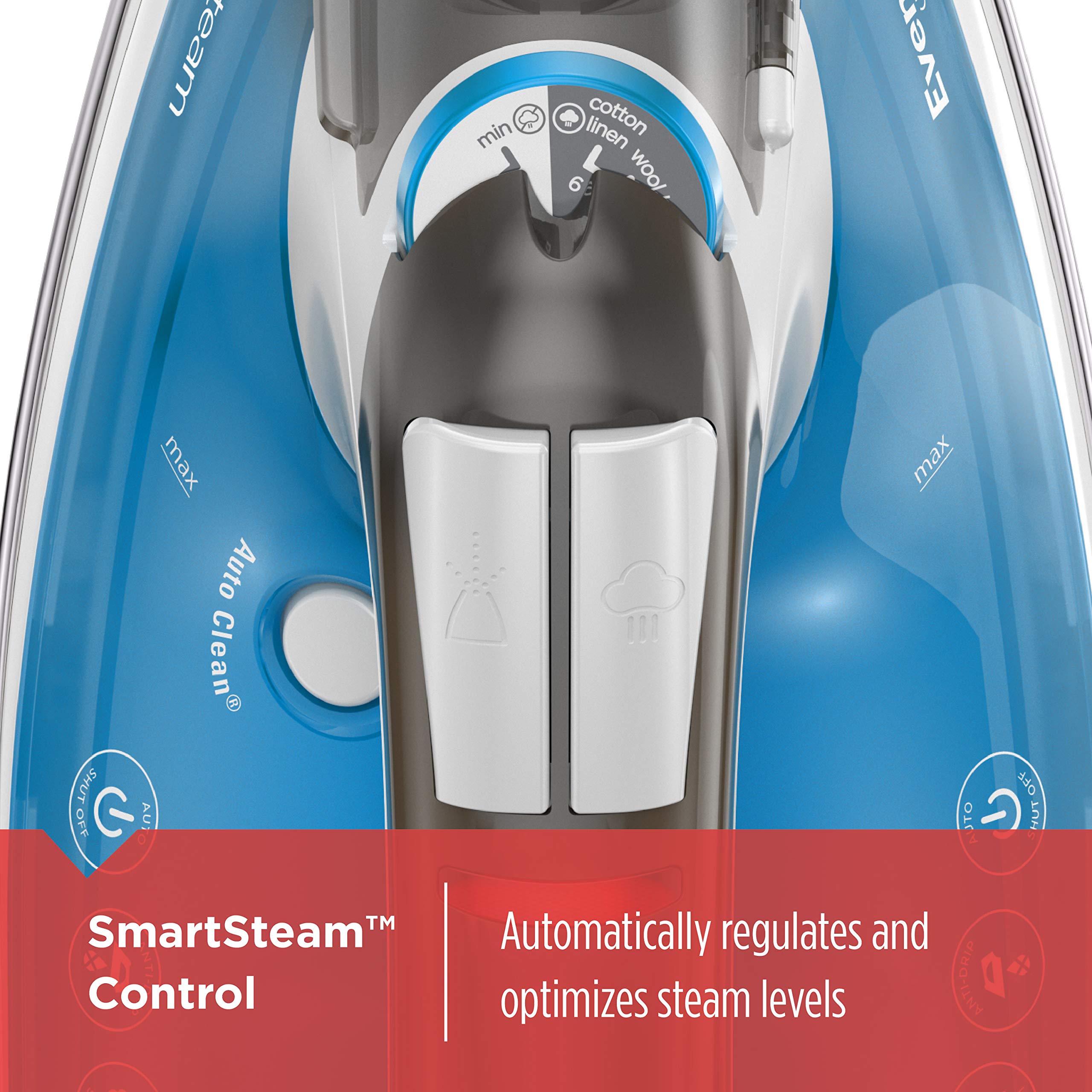 Black+Decker Icr19Xs One Step Steam Cord Reel Iron, Blue