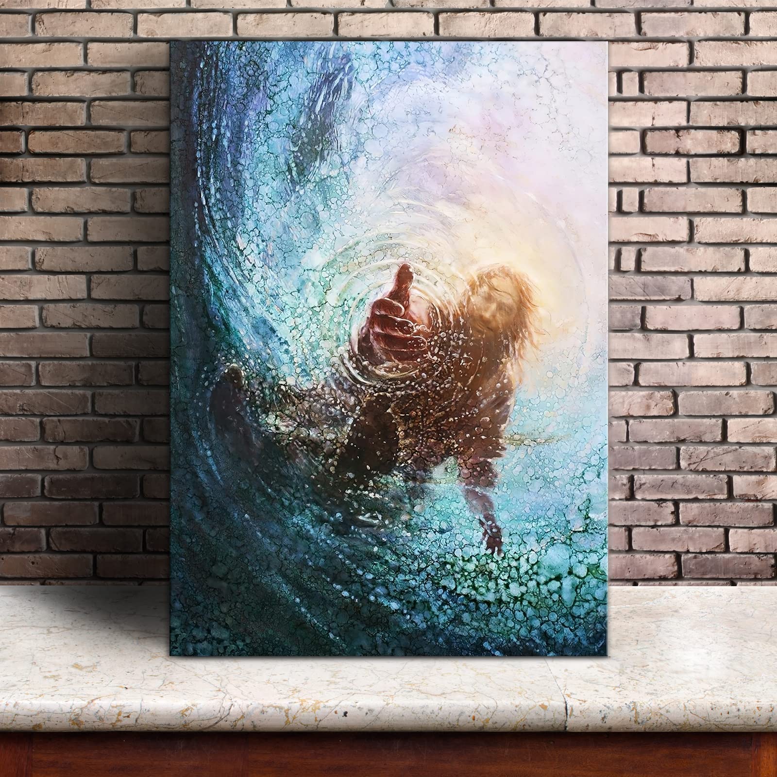 Jesus Christ Canvas Wall Art The Hand Of God Poster Modern Religious Hd Framed Print Painting Picture Artwork For Bedroom Living