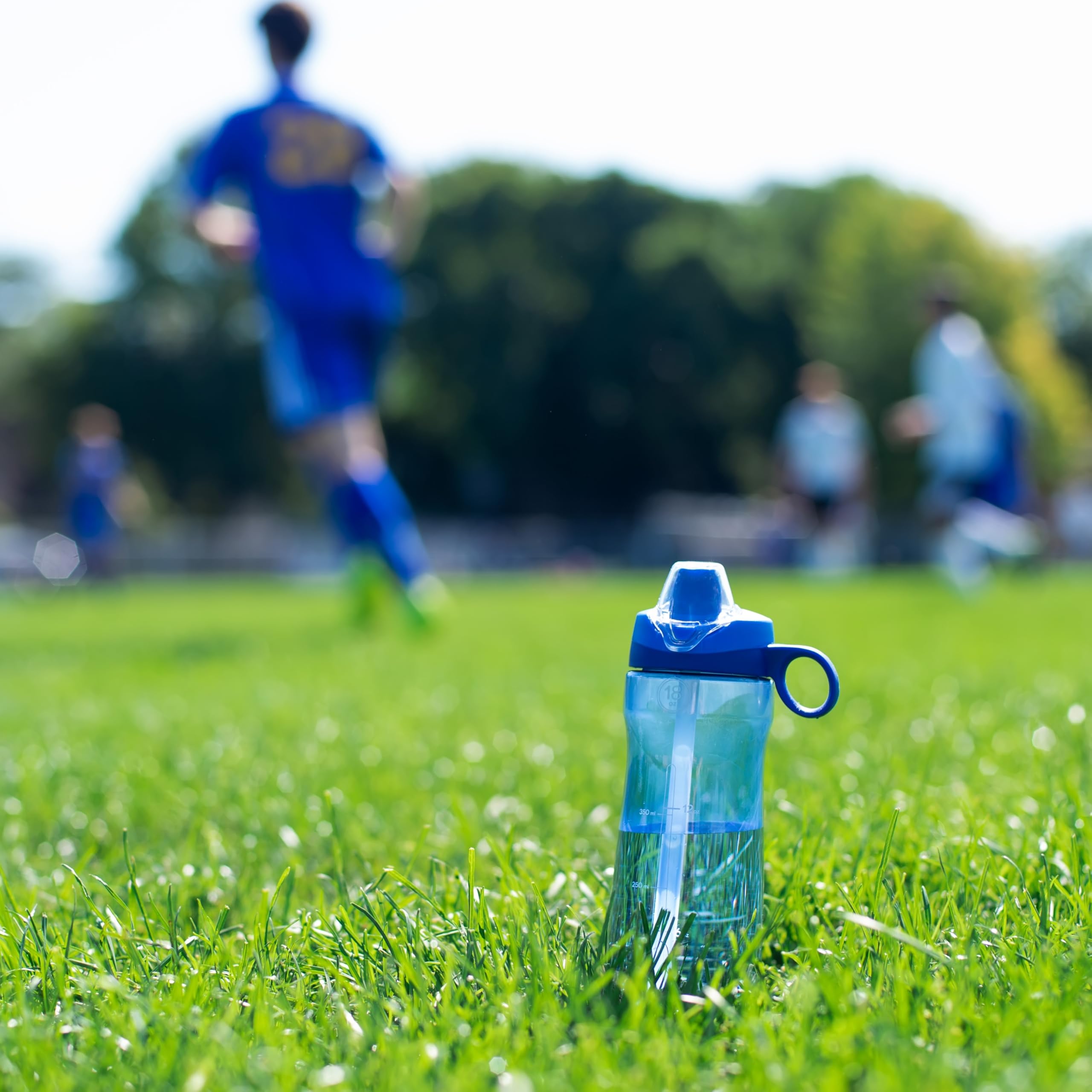 Pogo BPA-Free Tritan Plastic Water Bottle with Chug Lid  18 Oz  Blue