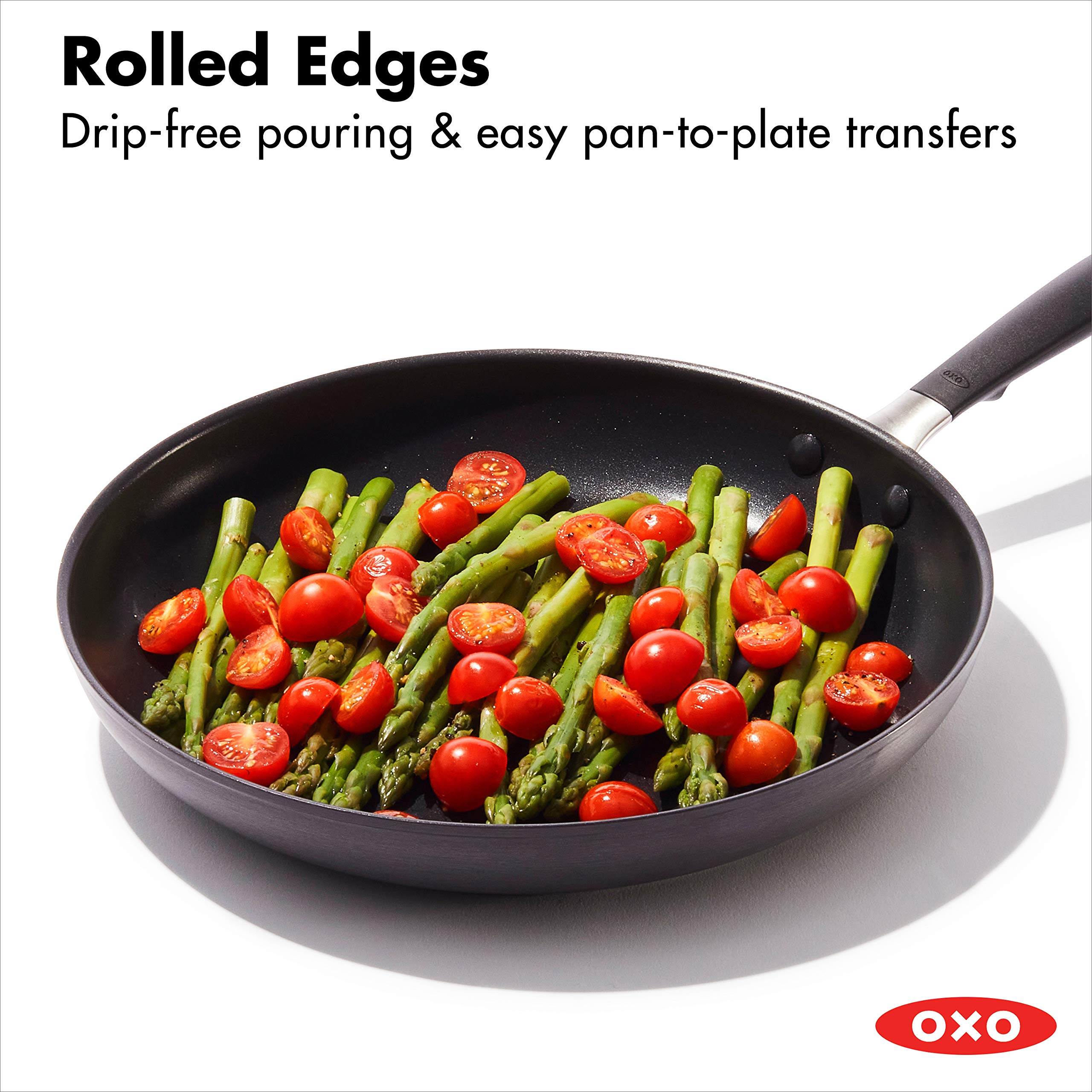 Oxo Good Grips 12'' Frying Pan Skillet, 3-Layered German Engineered Nonstick Coating, Stainless Steel Handle With Nonslip Silico