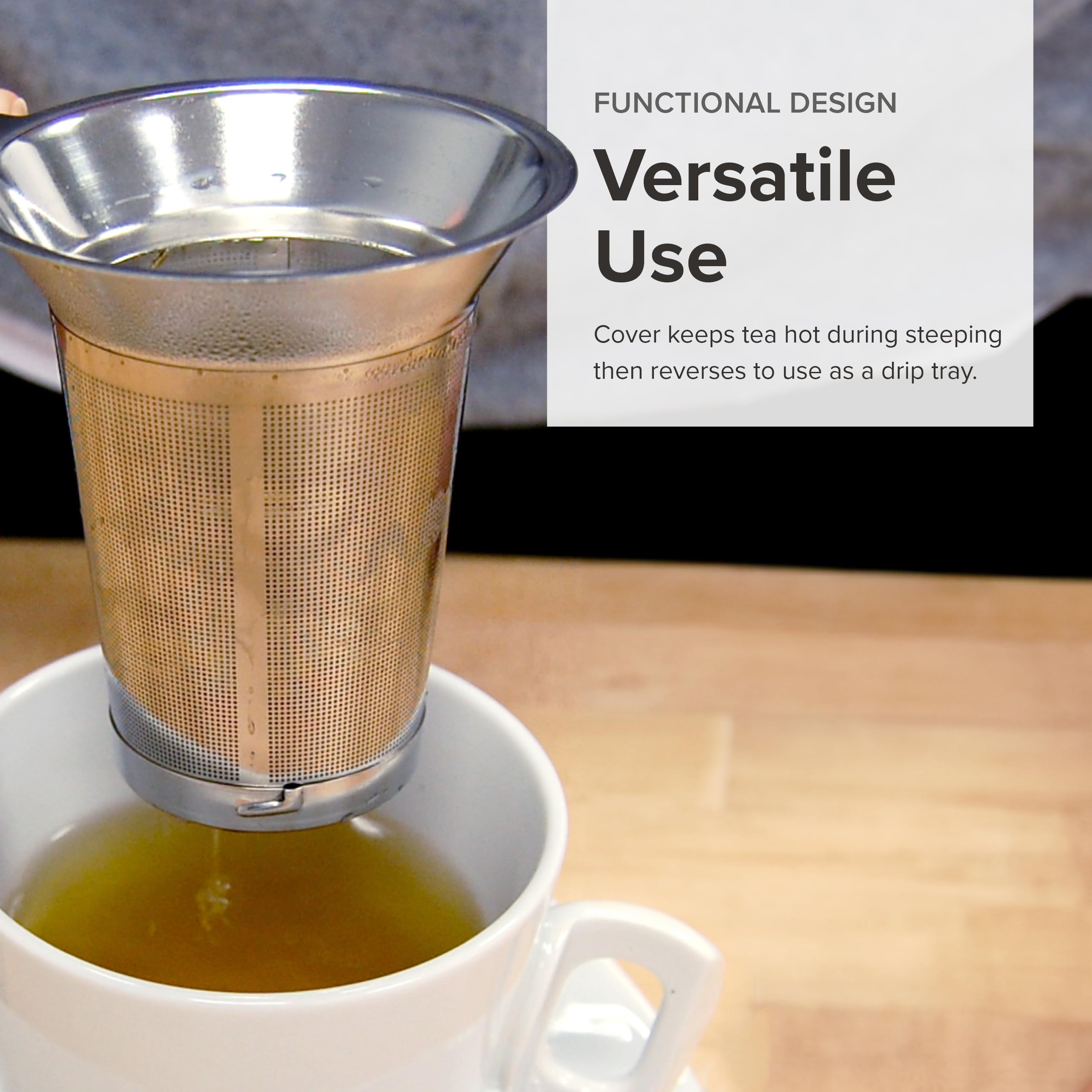 Frieling Usa 3'' Easy Clean Tea Infuser With Removal Bottom, Medium, Silver