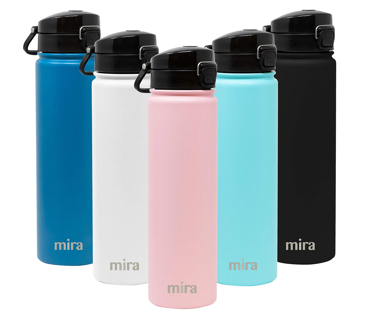 Mira Stainless Steel Water Bottle - Hydro Vacuum Insulated Metal Thermo Flask Keeps Cold For 24 Hours, Hot For 12 Hours - Bpa-Fr
