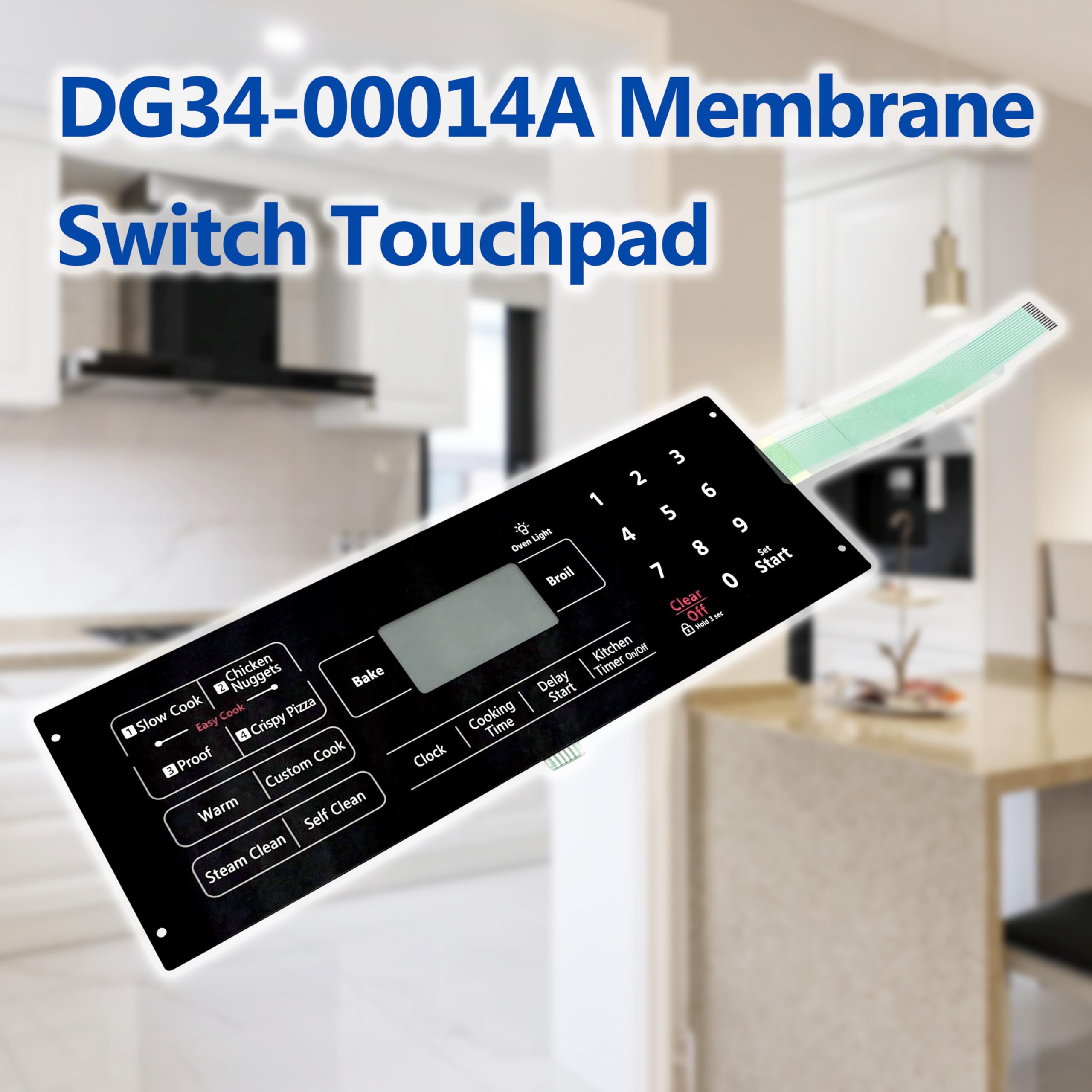 Dg34-00014A Membrane Switch Touchpad Compatible With Samsung Range Oven