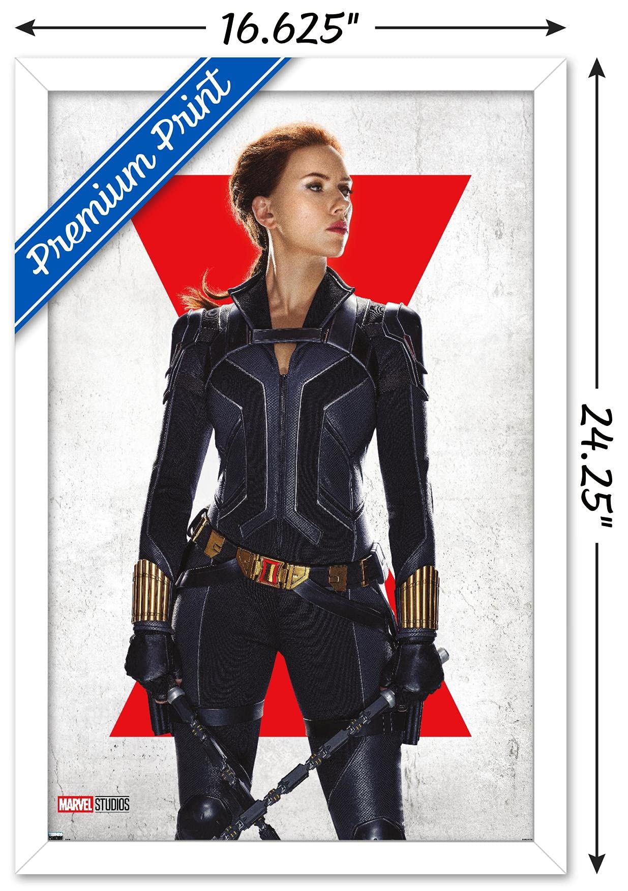 Trends International Marvel Black Widow - Black Widow One Sheet Wall Poster, 14.72'' X 22.37'', White Framed Version