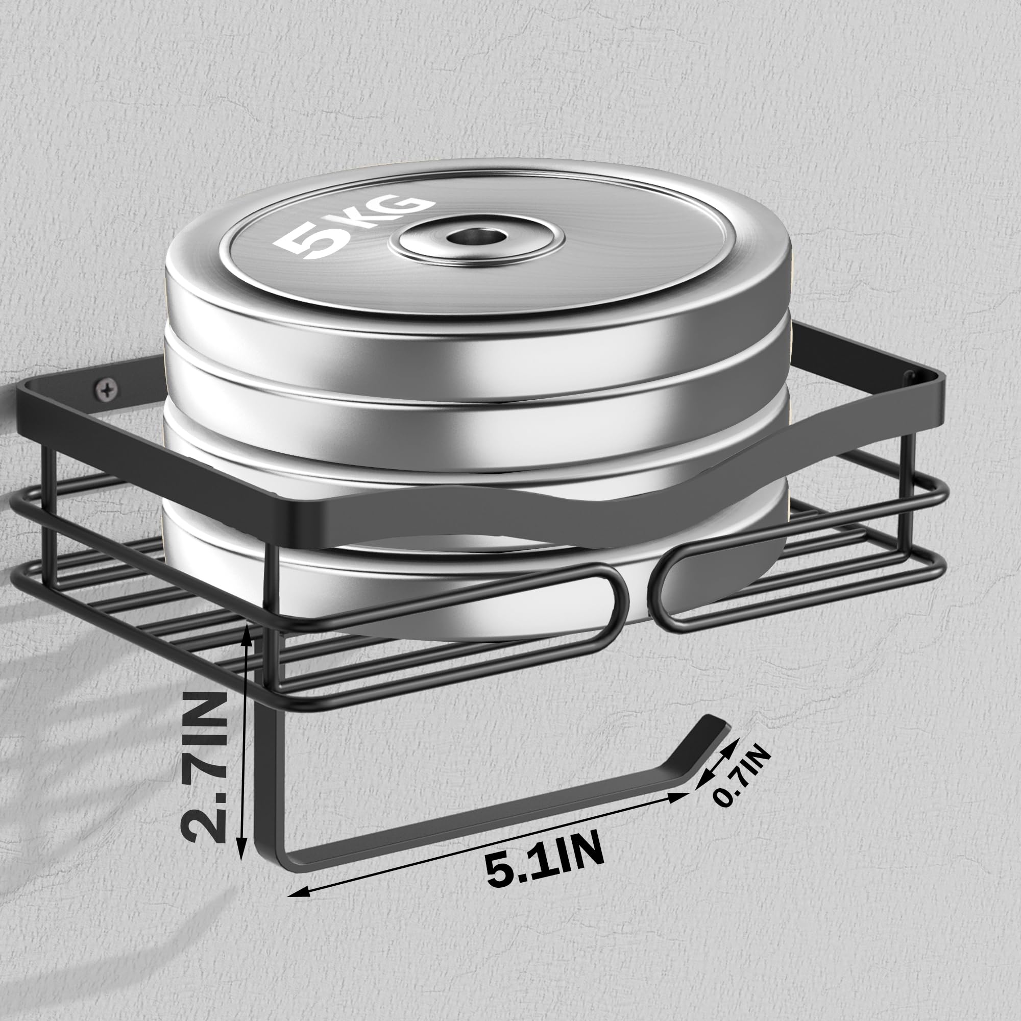 Simple Toilet Paper Holder With Shelf - Toilet Roll Holder Self Adheisve&Wall Mounted Bathroom Organizer Decor For Wipes&Reading