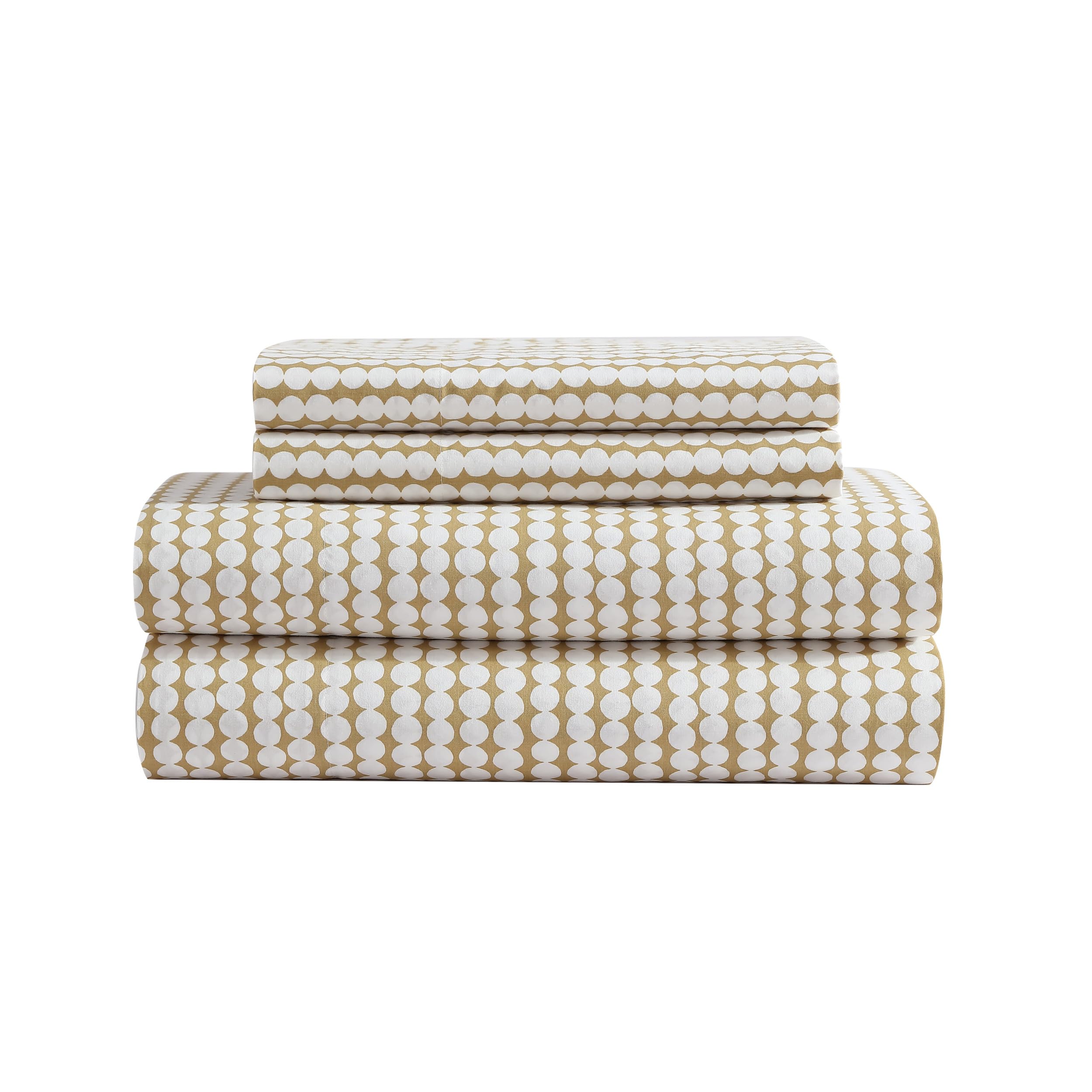 Marimekko  King Sheets, Organic Cotton Bedding Set, Luxuriously Soft & Smooth Home Decor, Gots Certified (Pikku Rasymatto Beige