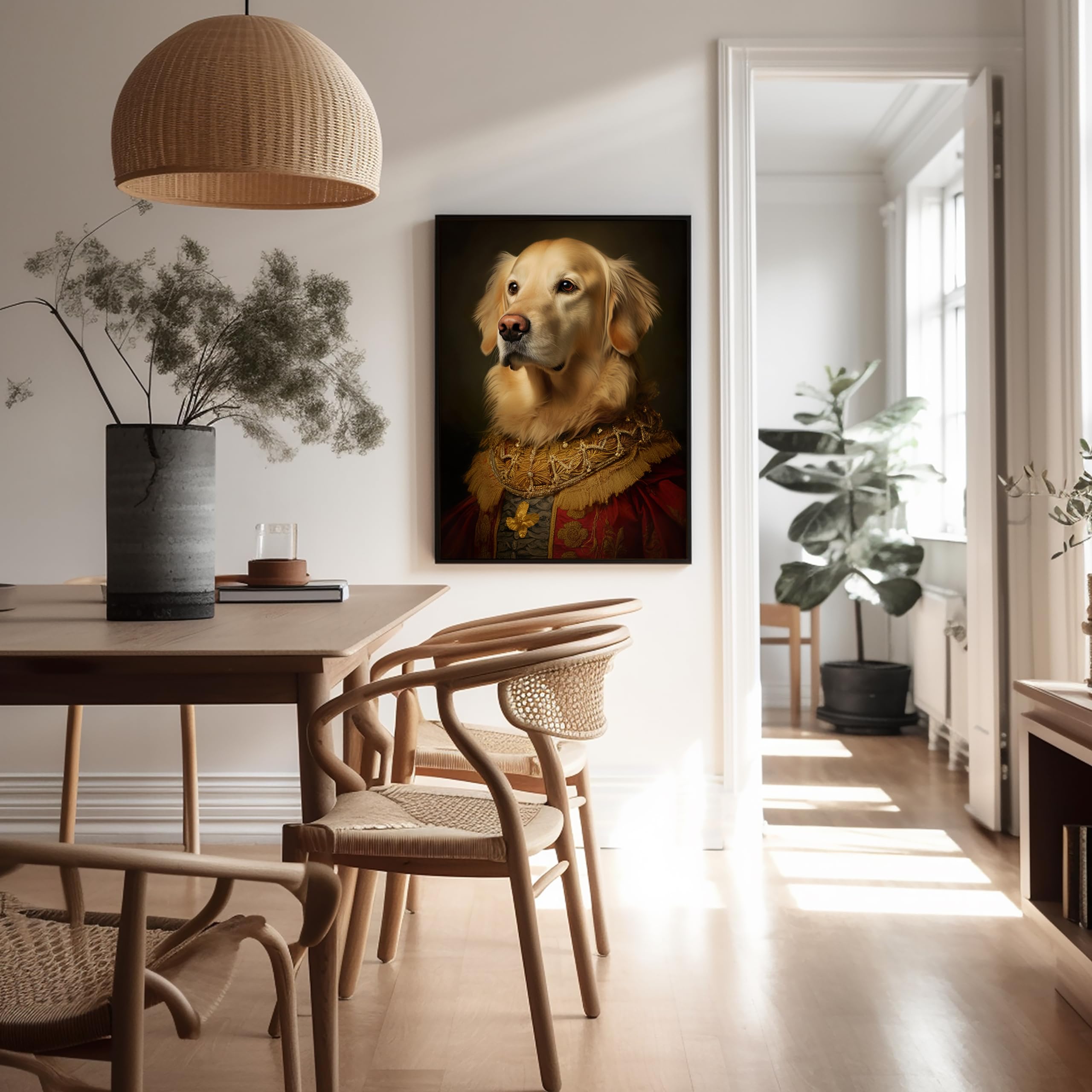 Poster Master Aristocratic Golden Retriever Poster - Dog Print - Renaissance Art - Dog Breed Art - Gift For Men, Women & Animal