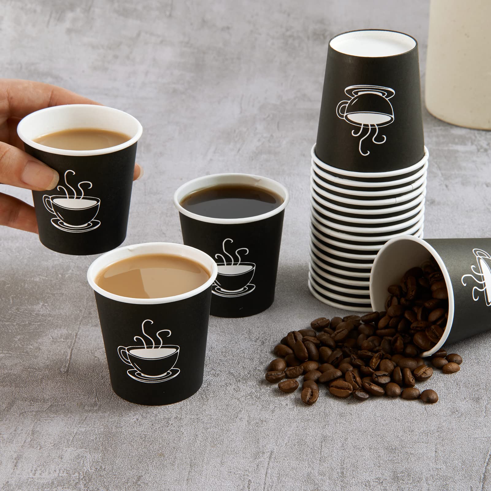 Tv Topvalue 600 Pack 4 Oz Paper Cups, Small Disposable Coffee Cups, Paper Espresso Cups, Hot/Cold Drinking Cups For Party, Picni