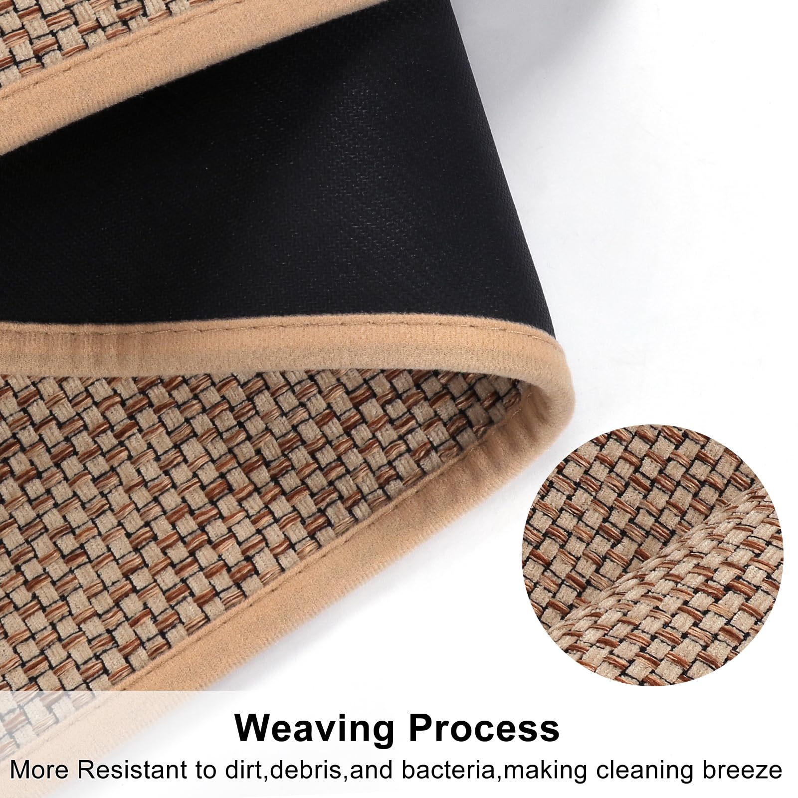 Kimode Washable Kitchen Rugs, Non Slip Farmhouse Kitchen Rugs 20''X32'', Absorbent Black Kitchen Mats For Floor, Woven Kitchen F