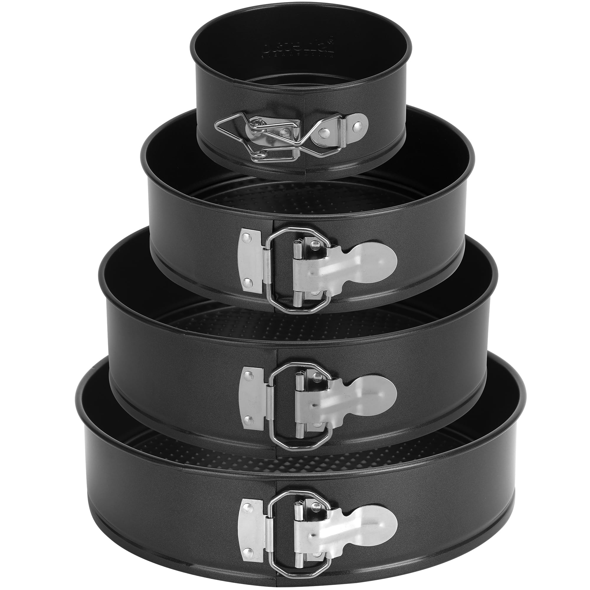 isheTao Cake Pan Set for Baking, Non-Stick Springform Pans Set of 4 (4, 7, 9 10inches), Round Cake Pans,Cheesecake Pan, Leak-Pro