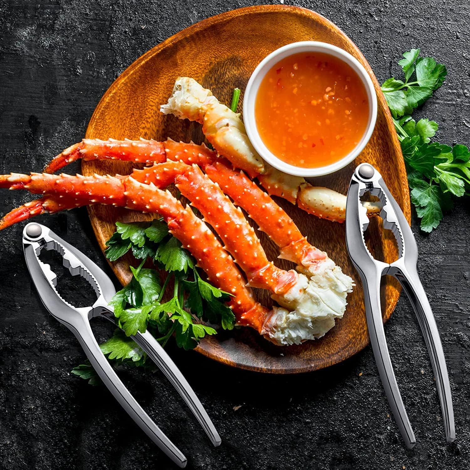 12 Pcs Crab Crackers And Tools Set Heavy Duty Seafood Tools Set Crab Leg Crackers Lobster Nut Crackers Opener Home Kitchen Parti