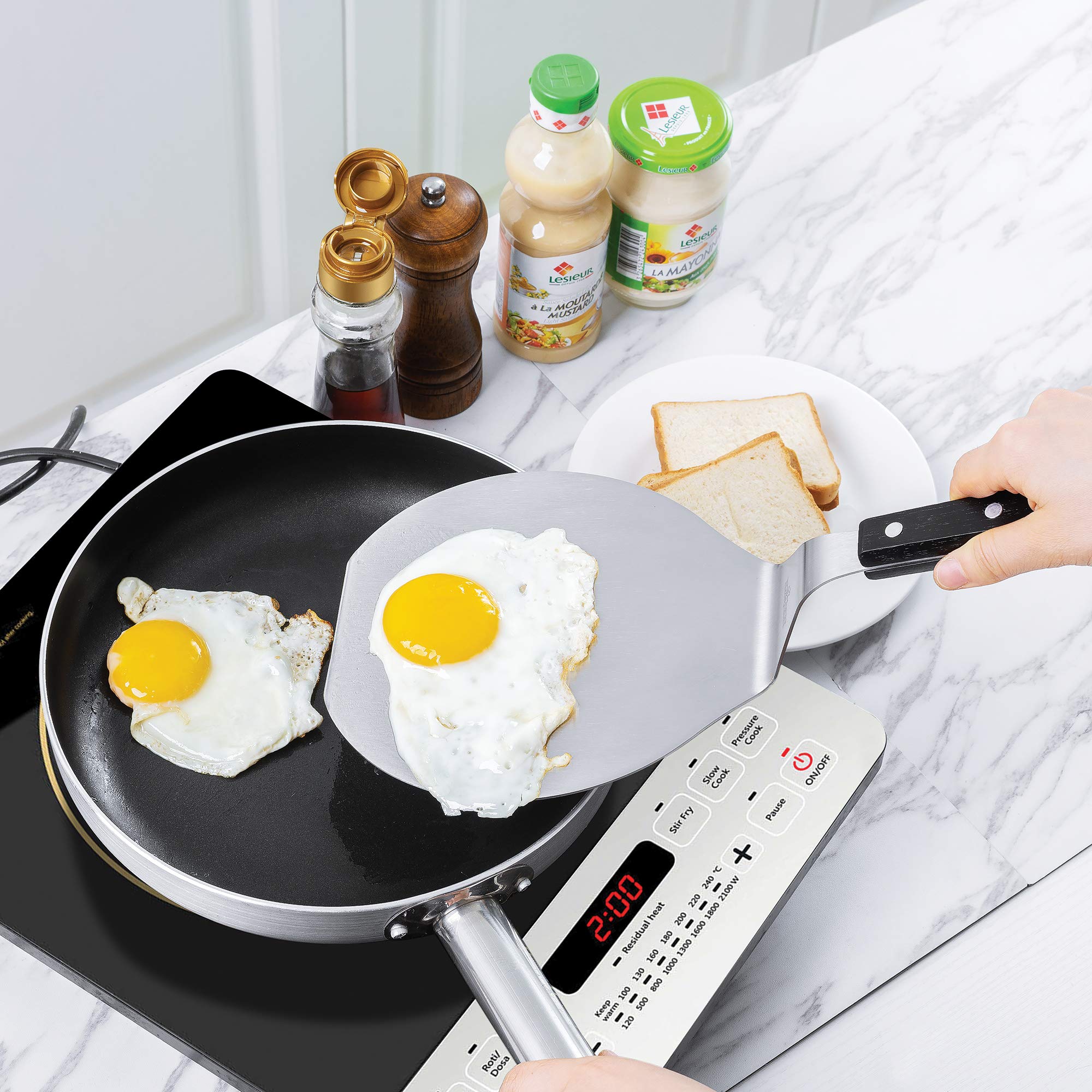 Fox Run Large Oversized Stainless Steel Turner, Cookie Spatula, 14.5-Inch
