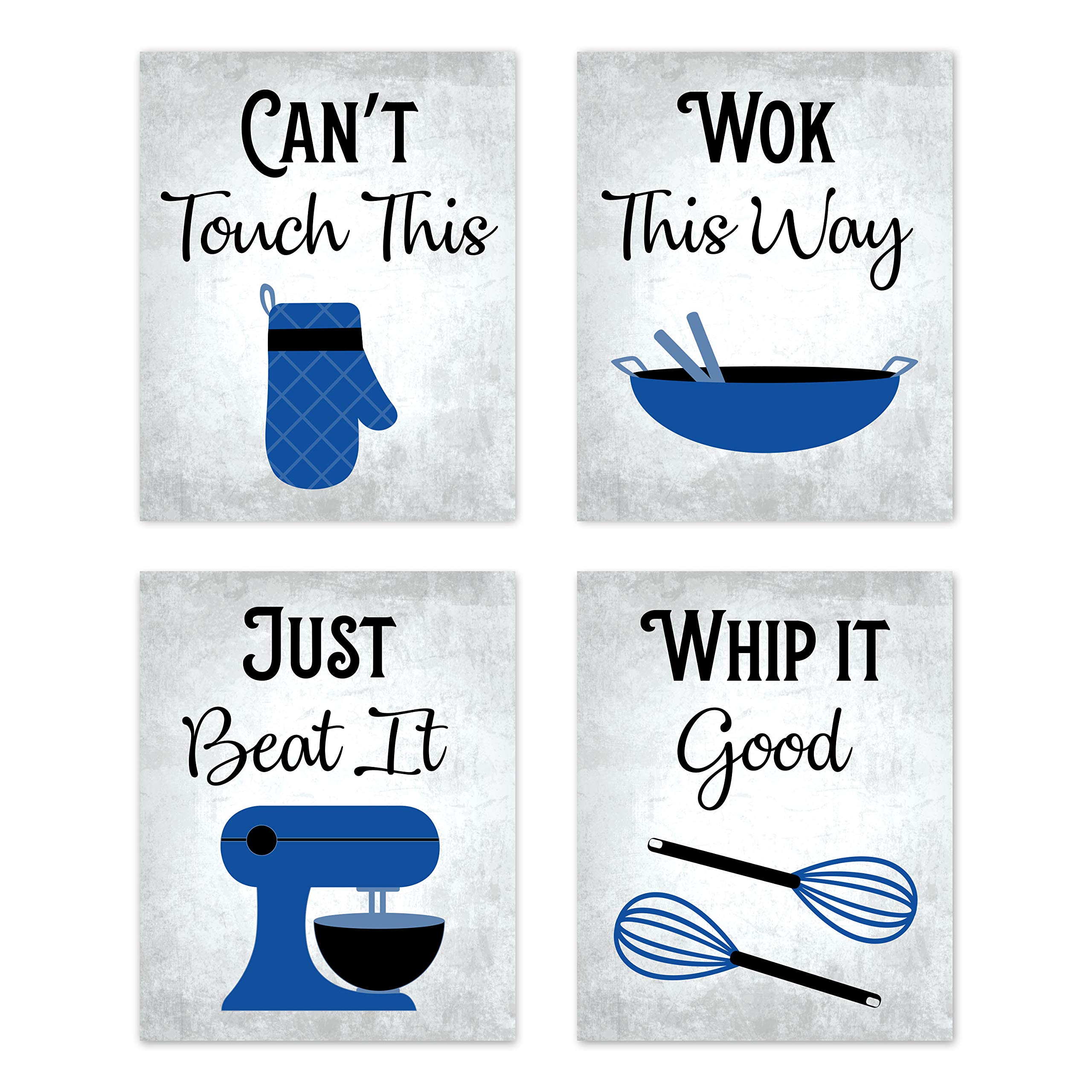 80S Music Songs Retro Vintage Inspirational Kitchen Wall Art Dining Room Cafe And Restaurant Decor Royal Blue Black Gray Grey Wh