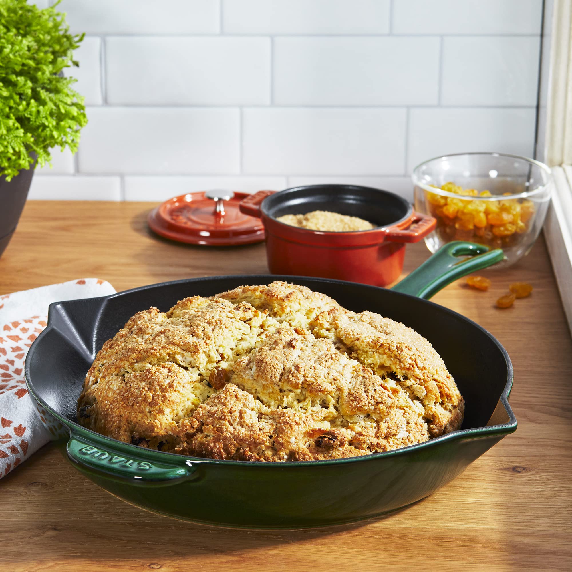 Staub Cast Iron 12-Inch Fry Pan - Basil, Made In France
