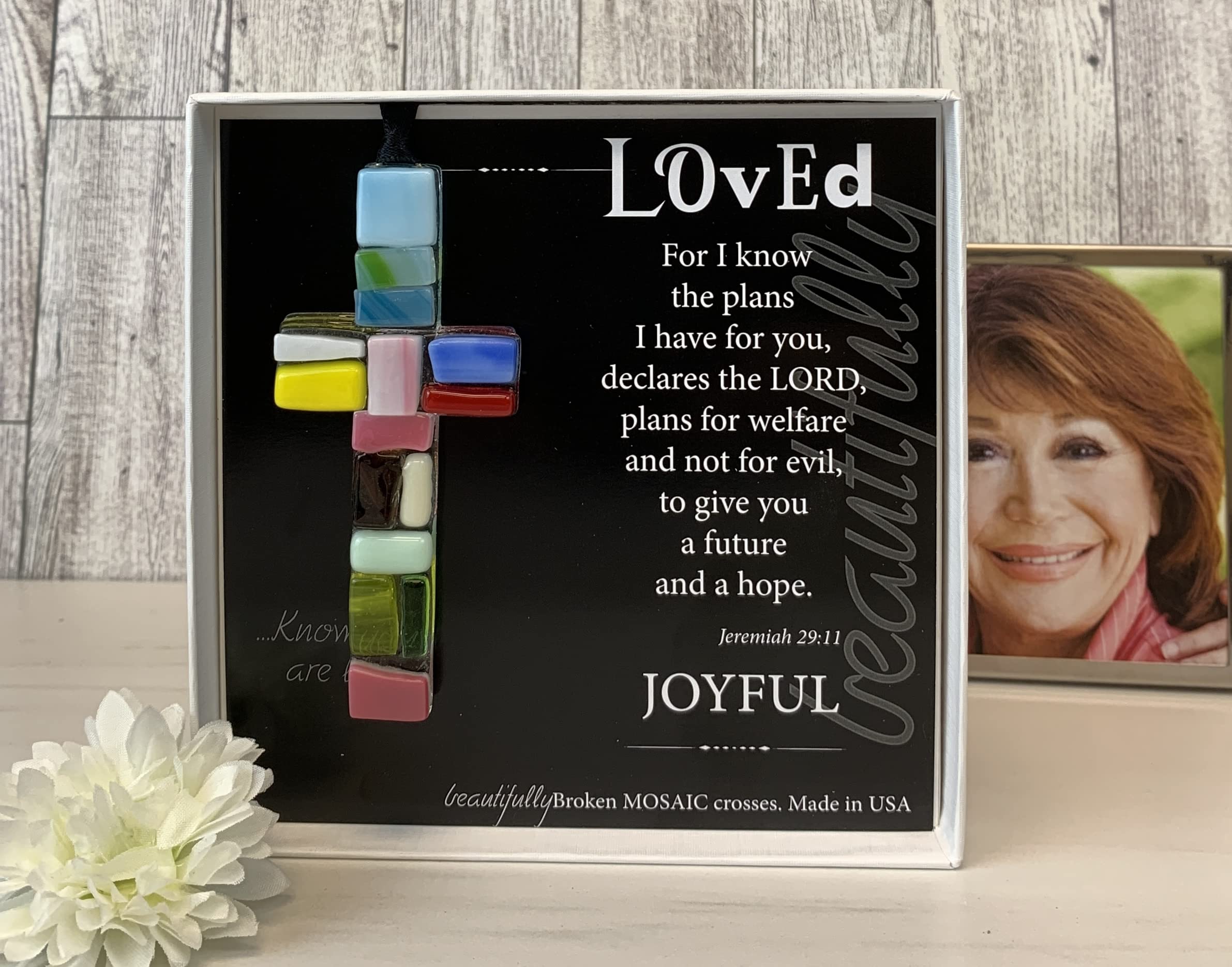 Inspirational Gift: Handmade Mosaic Glass Gift Cross