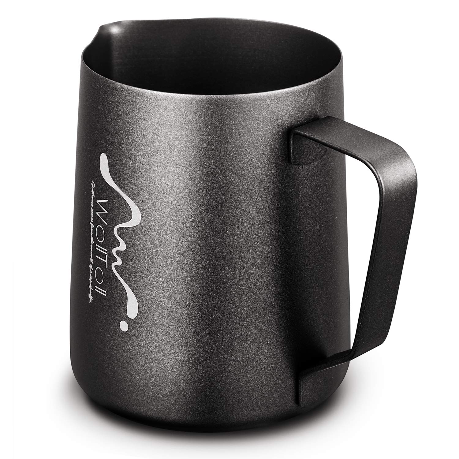 Milk Frothing Pitcher, Stainless Steel Creamer Non-Stick Coating Frothing Pitcher 12 Oz (600 Ml), Matte Finish