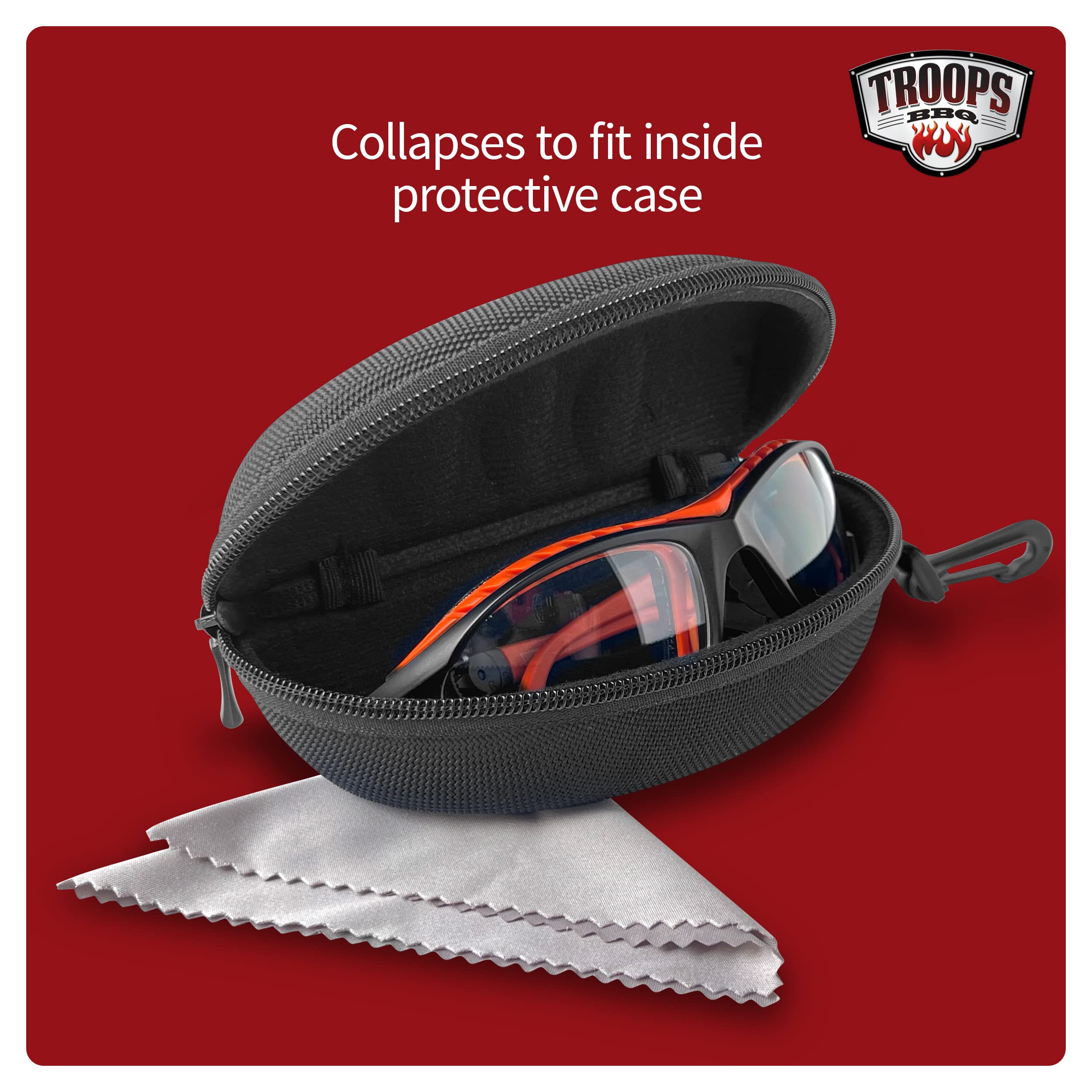 Troops Bbq Grilling Goggles Anti-Fog Tear-Free Eye Heat Protection Safety Glasses For Grilling, Outdoor Cooking, Kitchen, Cuttin