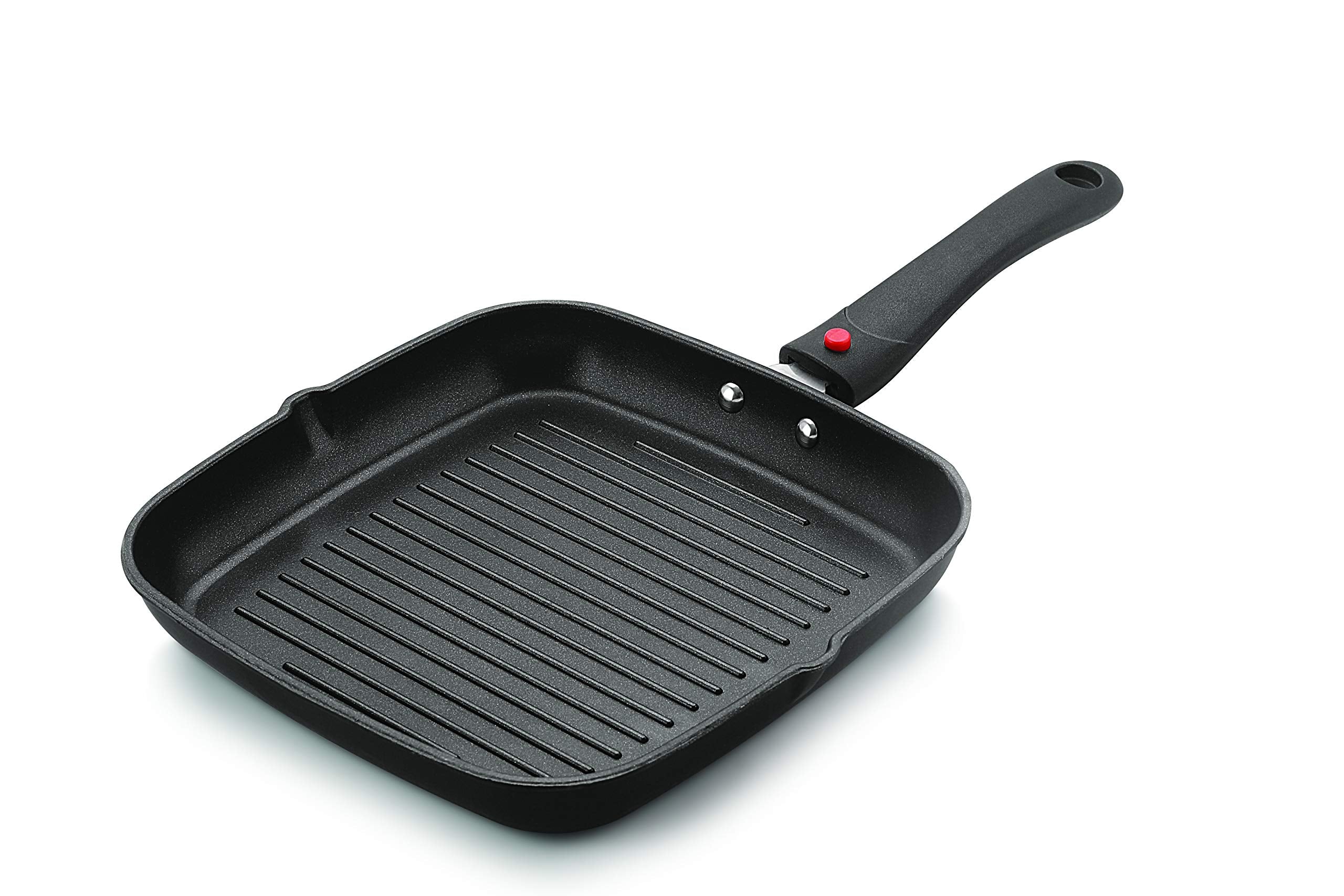 Celebrino Square Grill Pans,Removable HeatResistant Handle, Heavy Guage Aluminum Cookware For Induction/Electric/Ceramic/Gas St