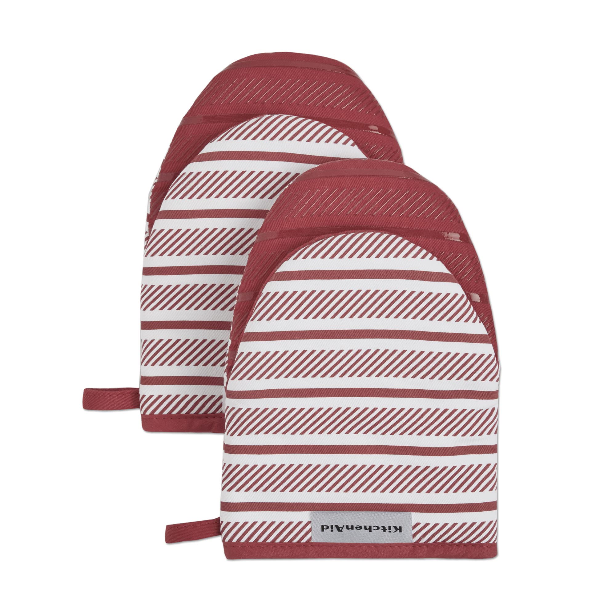 KitchenAid Albany Mini Oven Mitt 2-Pack Set, Passion Red, 5.5x8